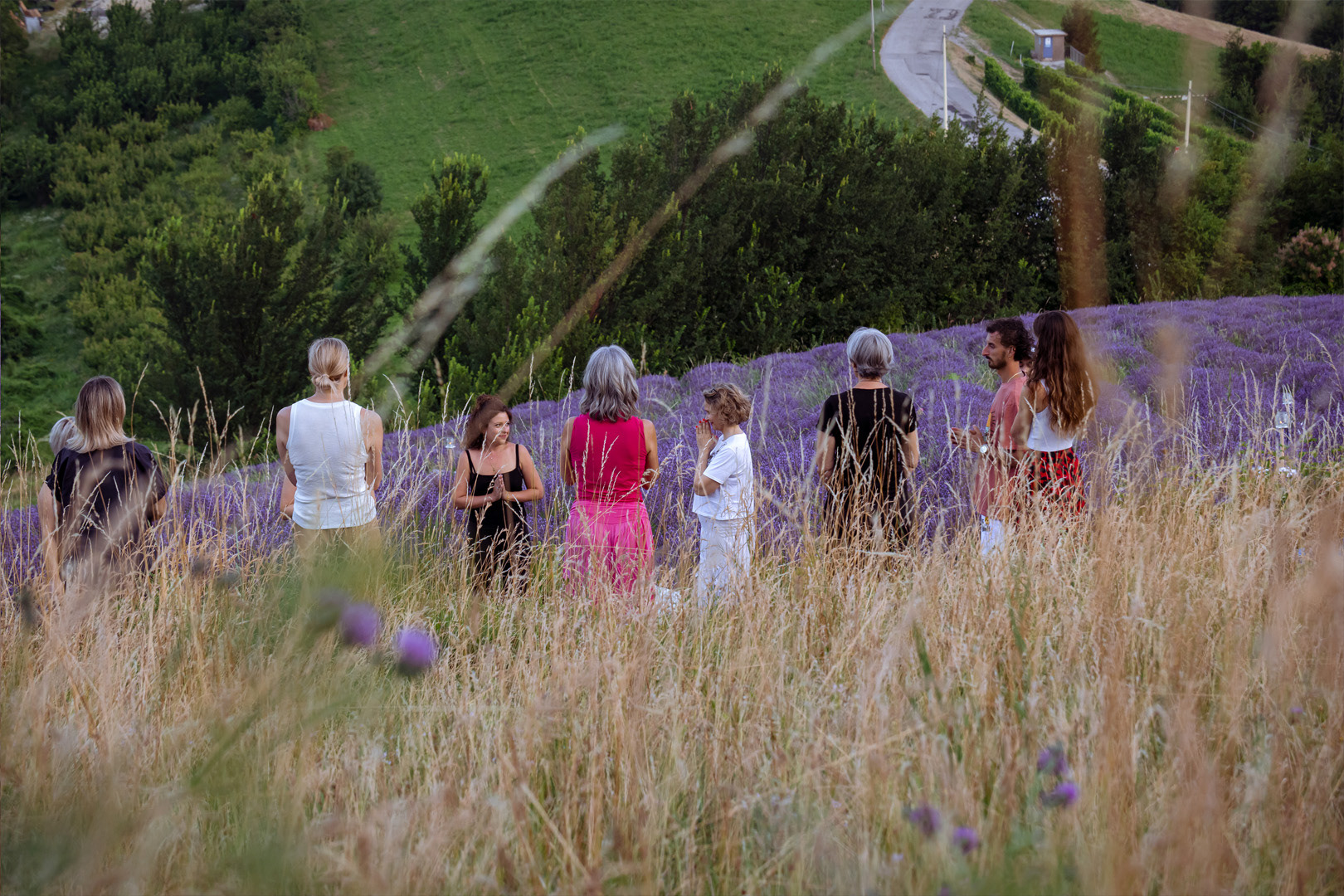 Foto eventi - Shooting evento di meditazione nella lavanda per Orion Studio