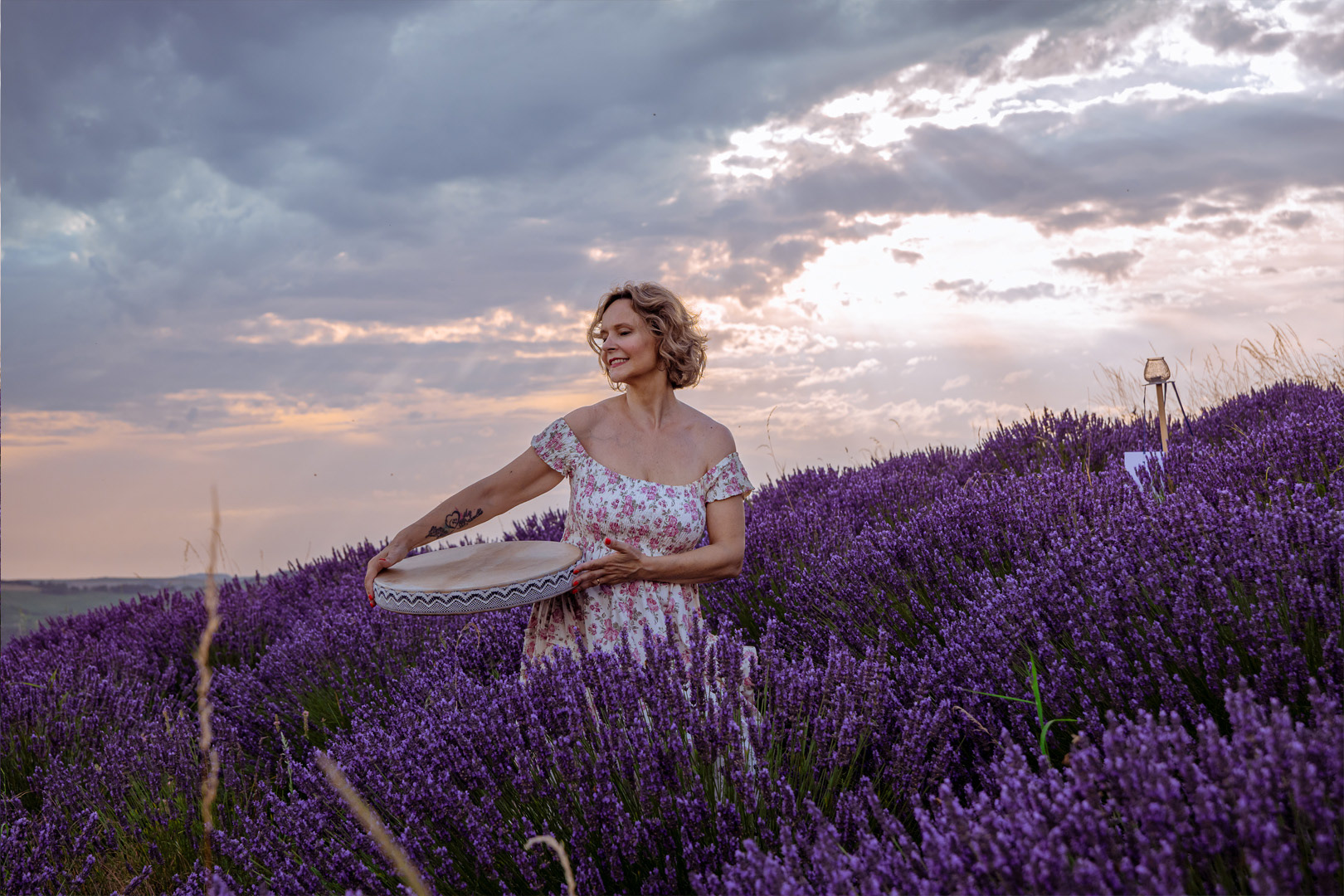 Shooting evento di meditazione nella lavanda a Verona