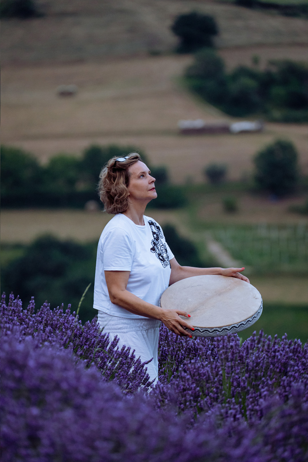 Shooting evento di meditazione nella lavanda a Verona