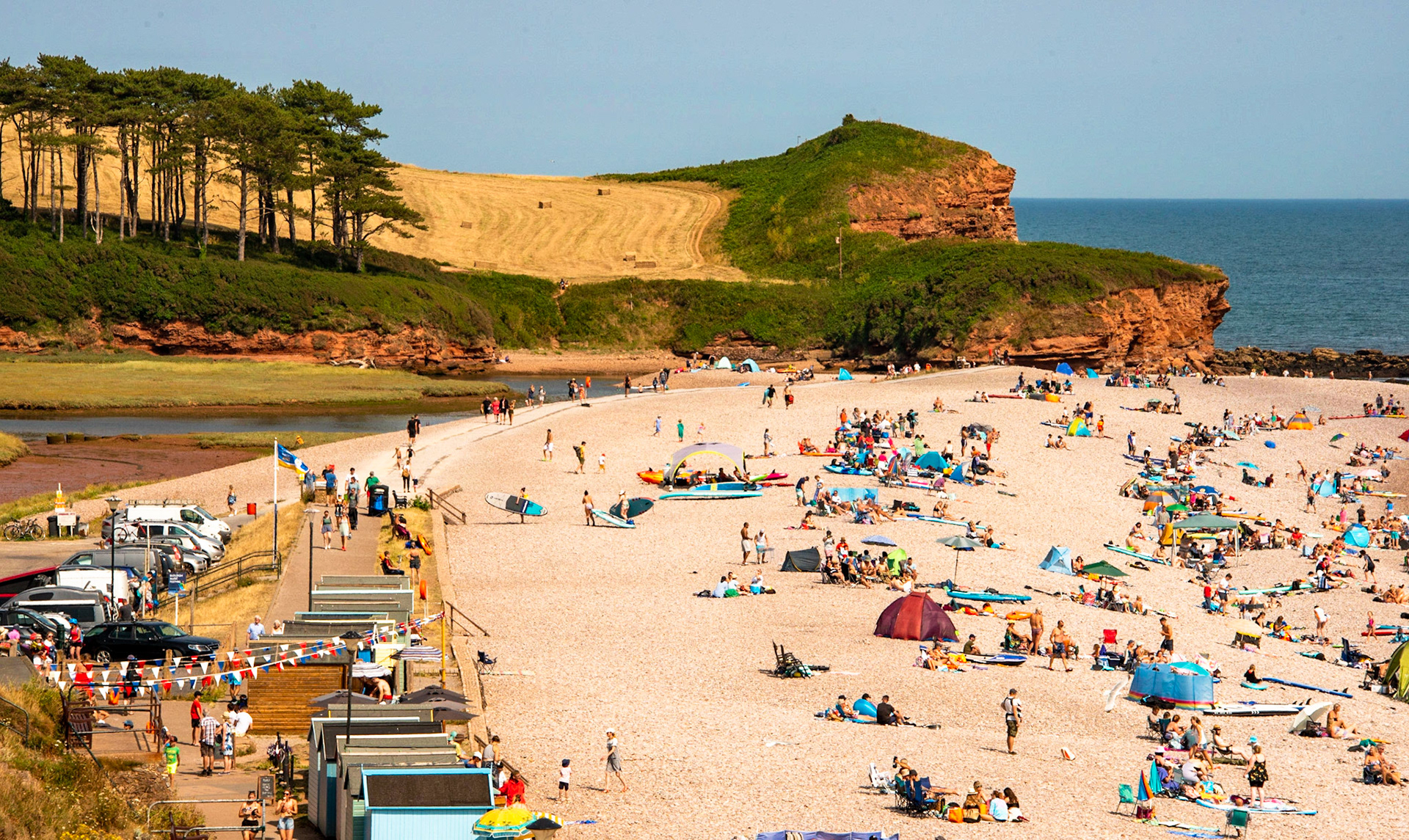 River Otter Estuary. Jurassic Coast World Heritage Site. Budleigh Salterton, Devon. UK