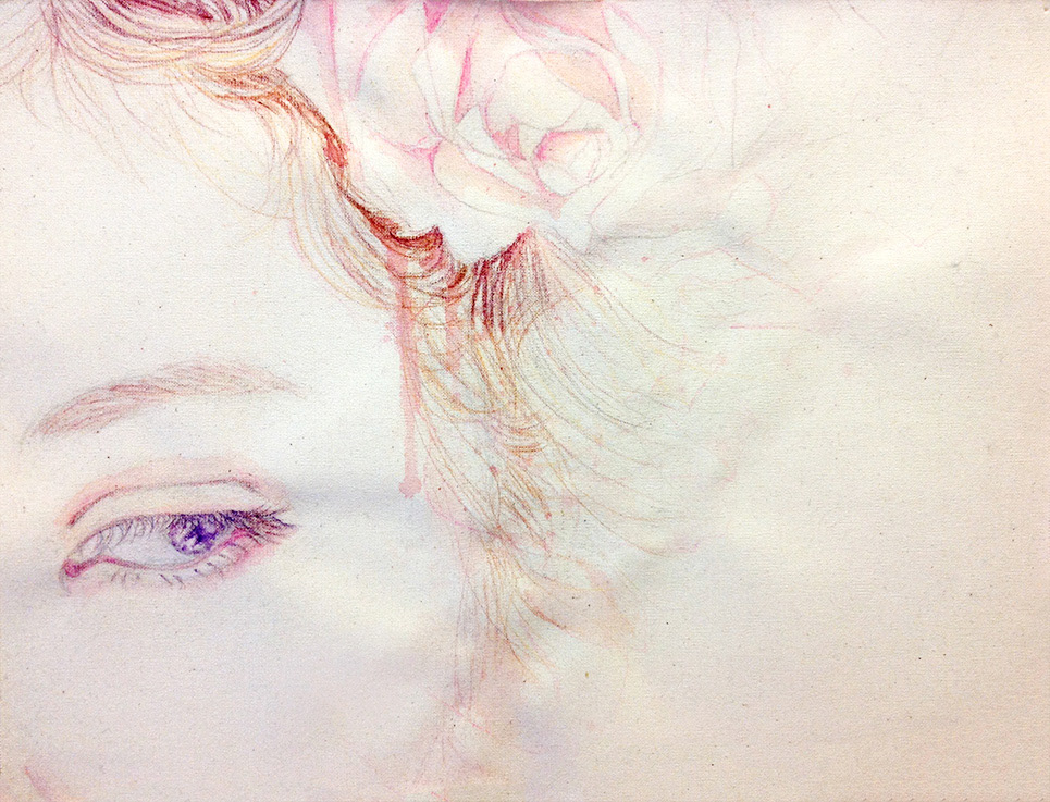 Watercolor on canvas
