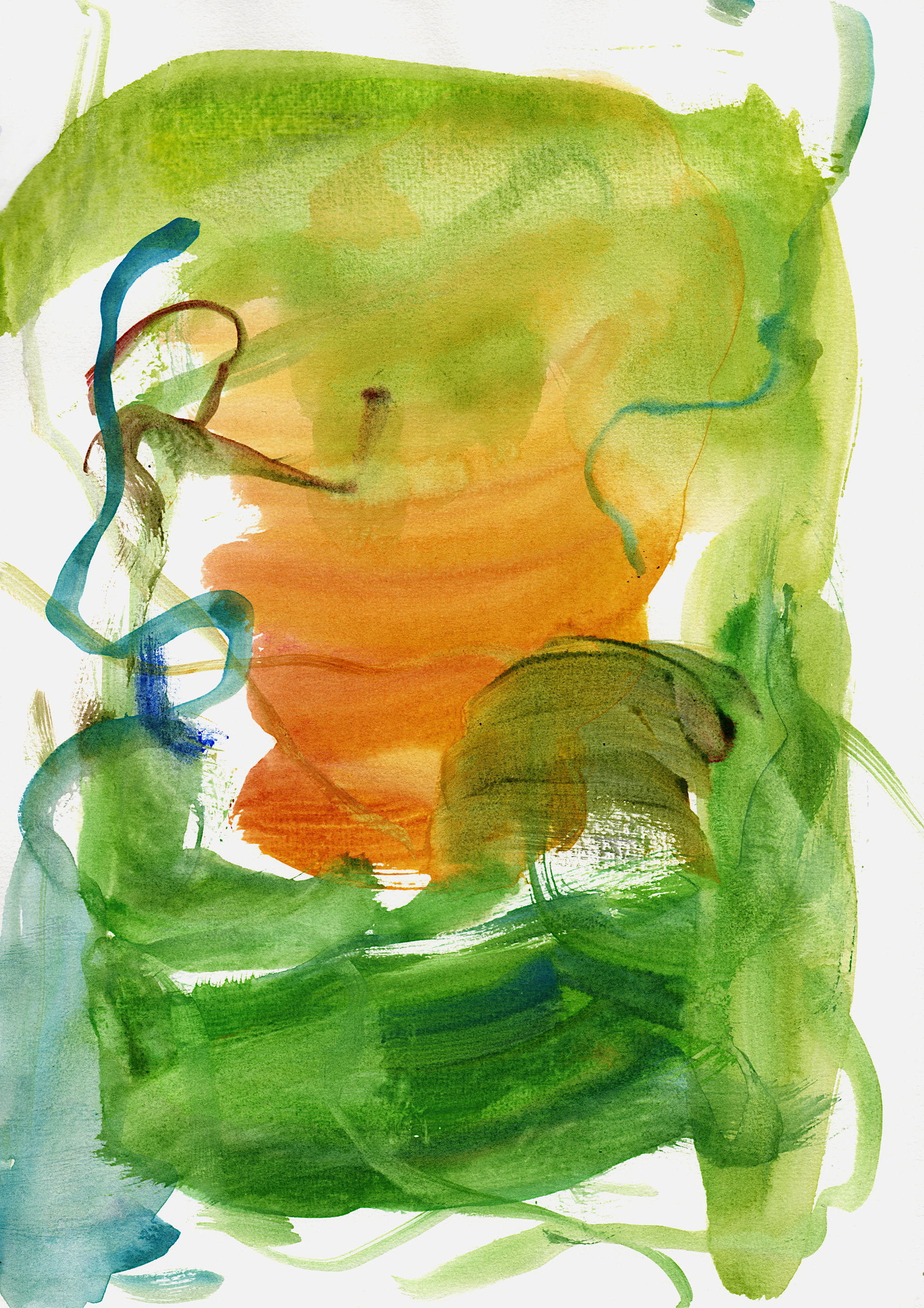 New Song | Acrylic and oil on paper, 210 x 297 mm, 2023