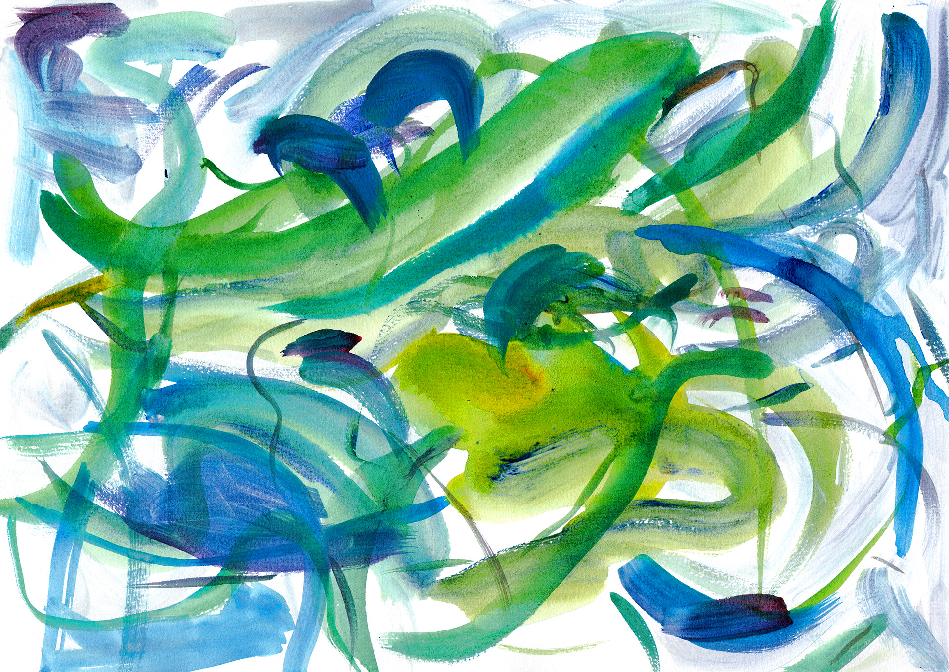 I Feel It All | Acrylic on paper, 210 x 297 mm, 2023