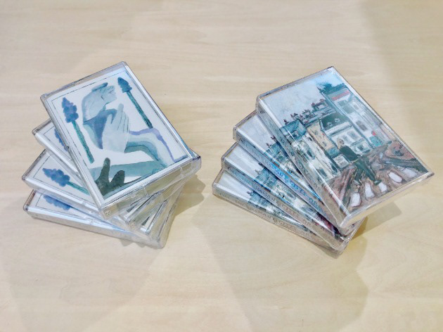 Cassette tapes illustrated by Yusuke Nagaoka (left) and Nozomi Koh (right)