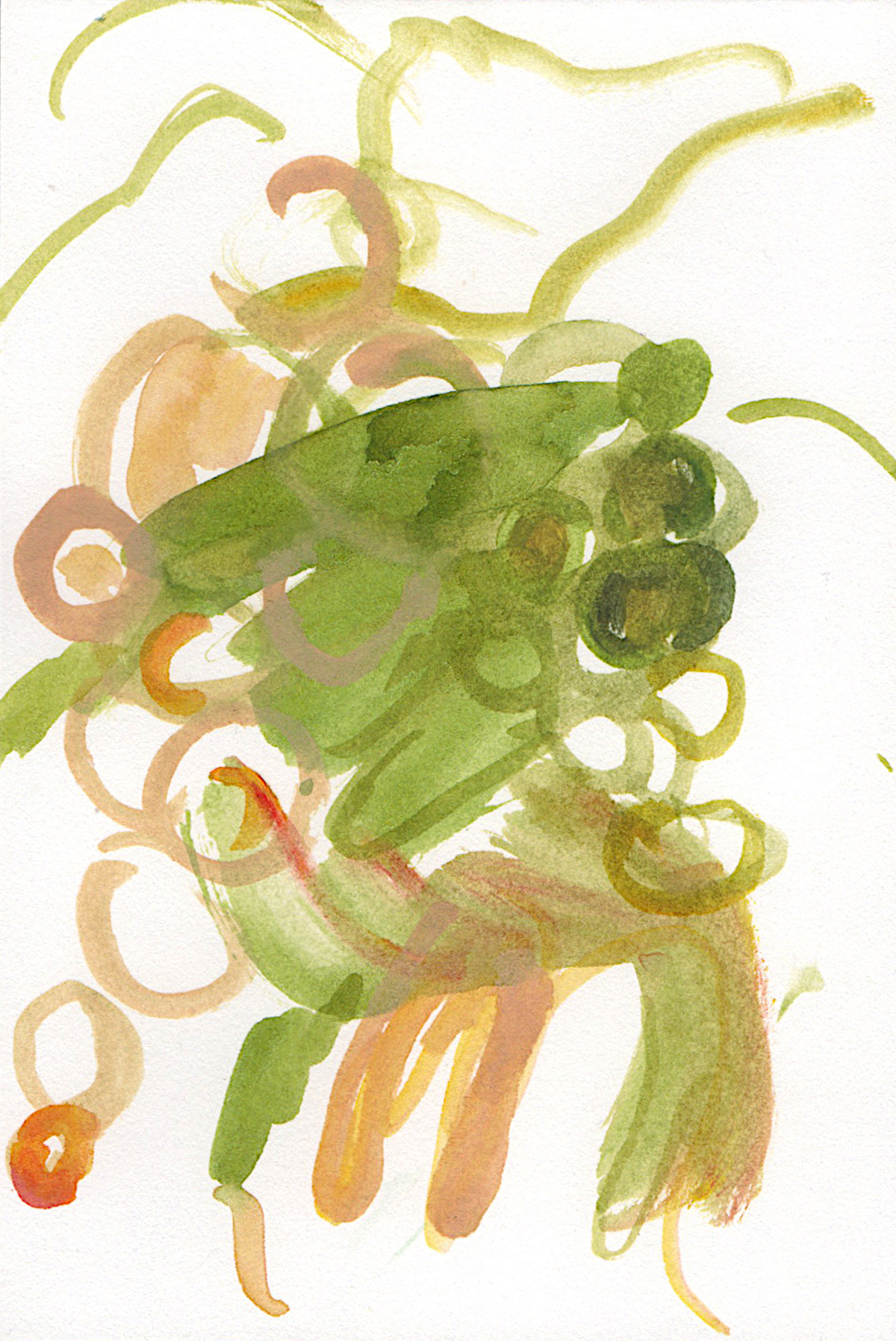 Summer Garden | Acrylic and oil on paper, 100 x 105 mm, 2023