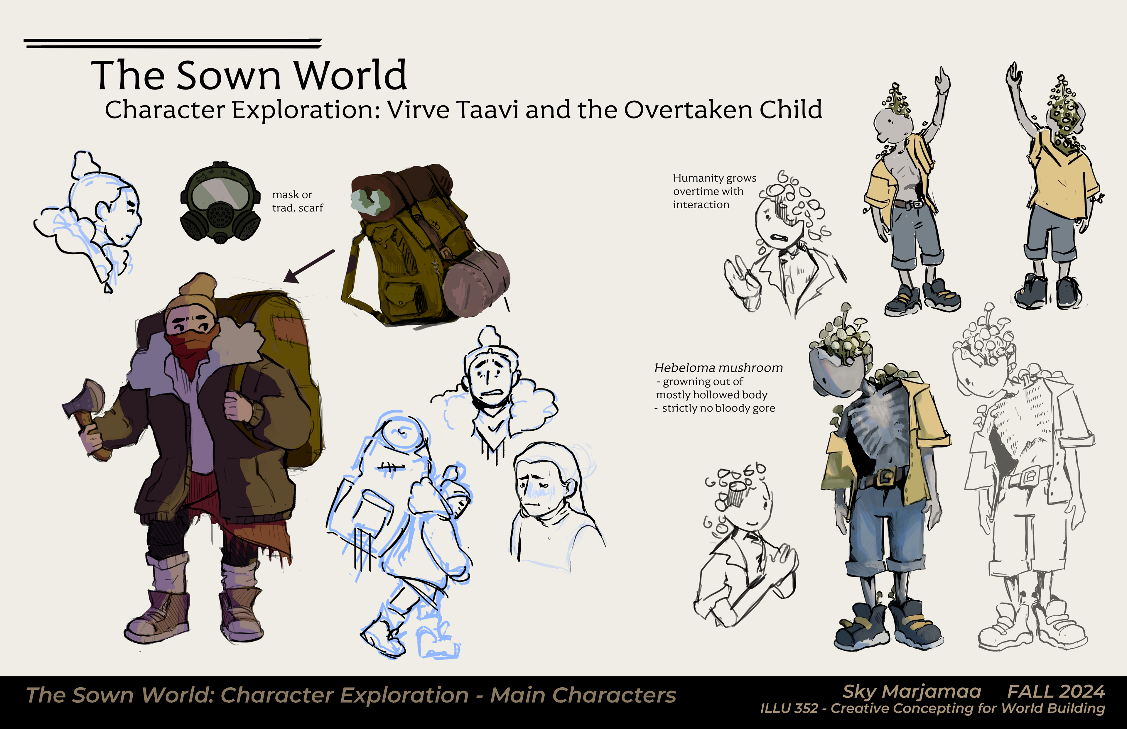 The Sown World Main Character Sheets
