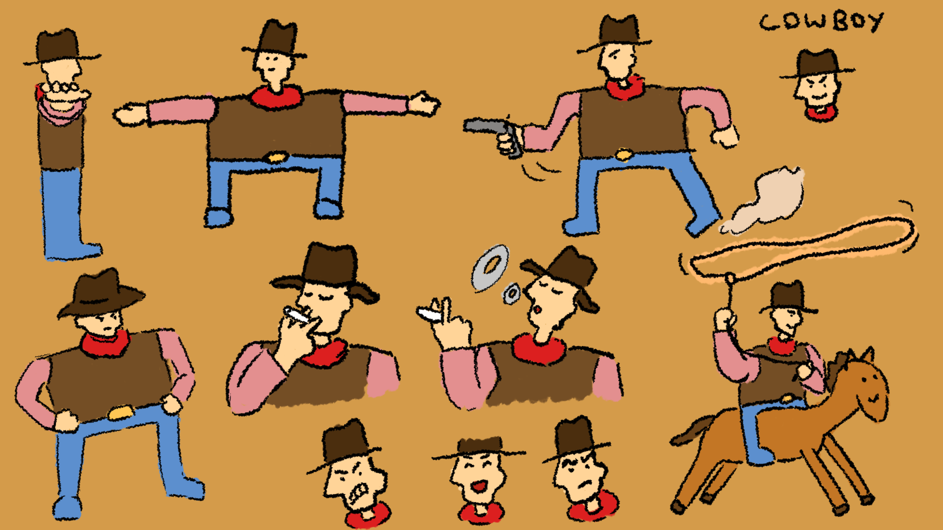 Pre-production Character sheet (Wally)