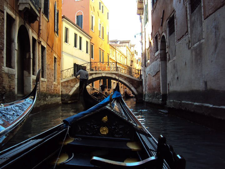 #8 Venice Gondola, 2013, Photo shows leading lines and depth using the building and gondolas of Venice, Italy to draw the eye.