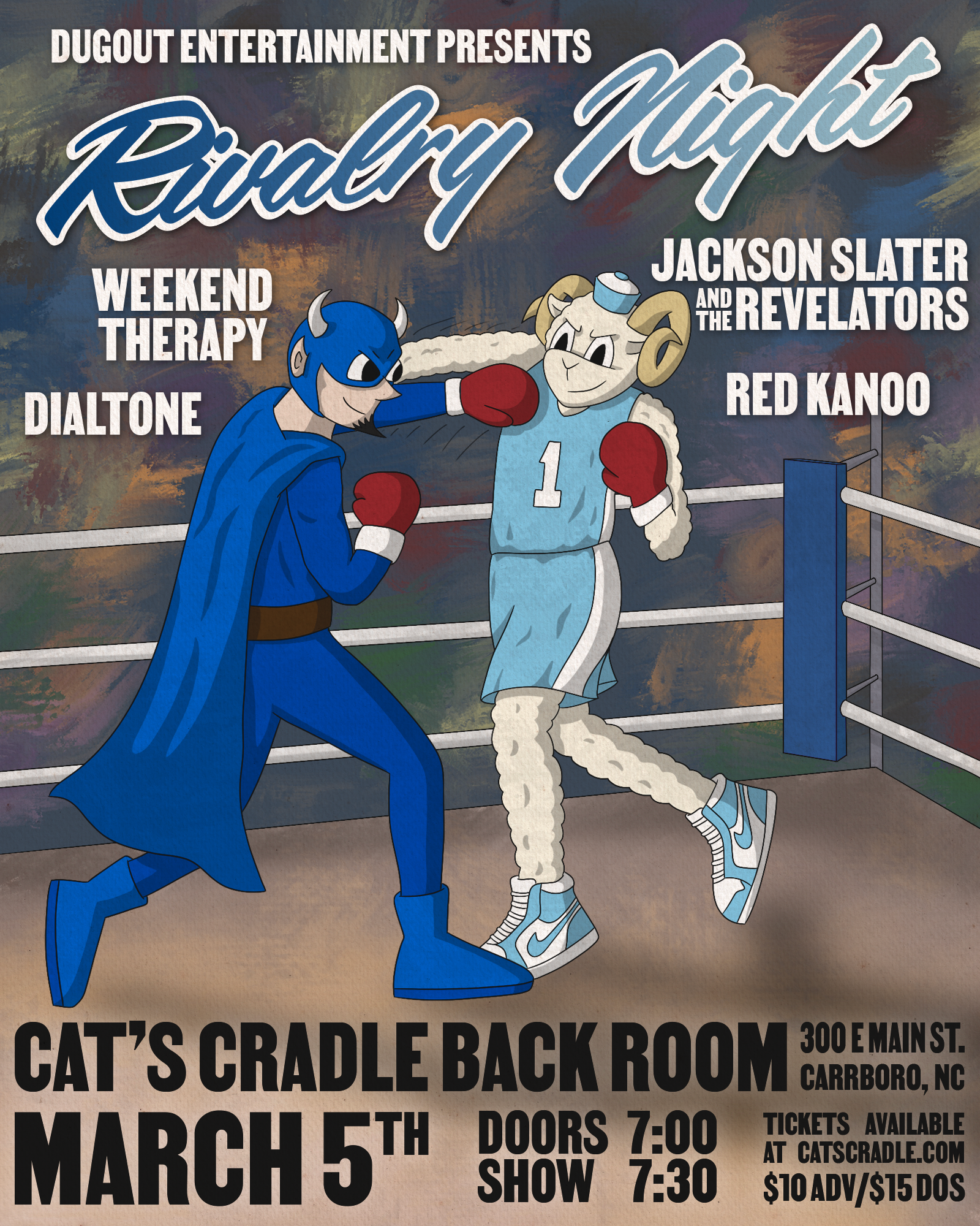 Dugout Rivalry Night at Caat's Cradle Back Room