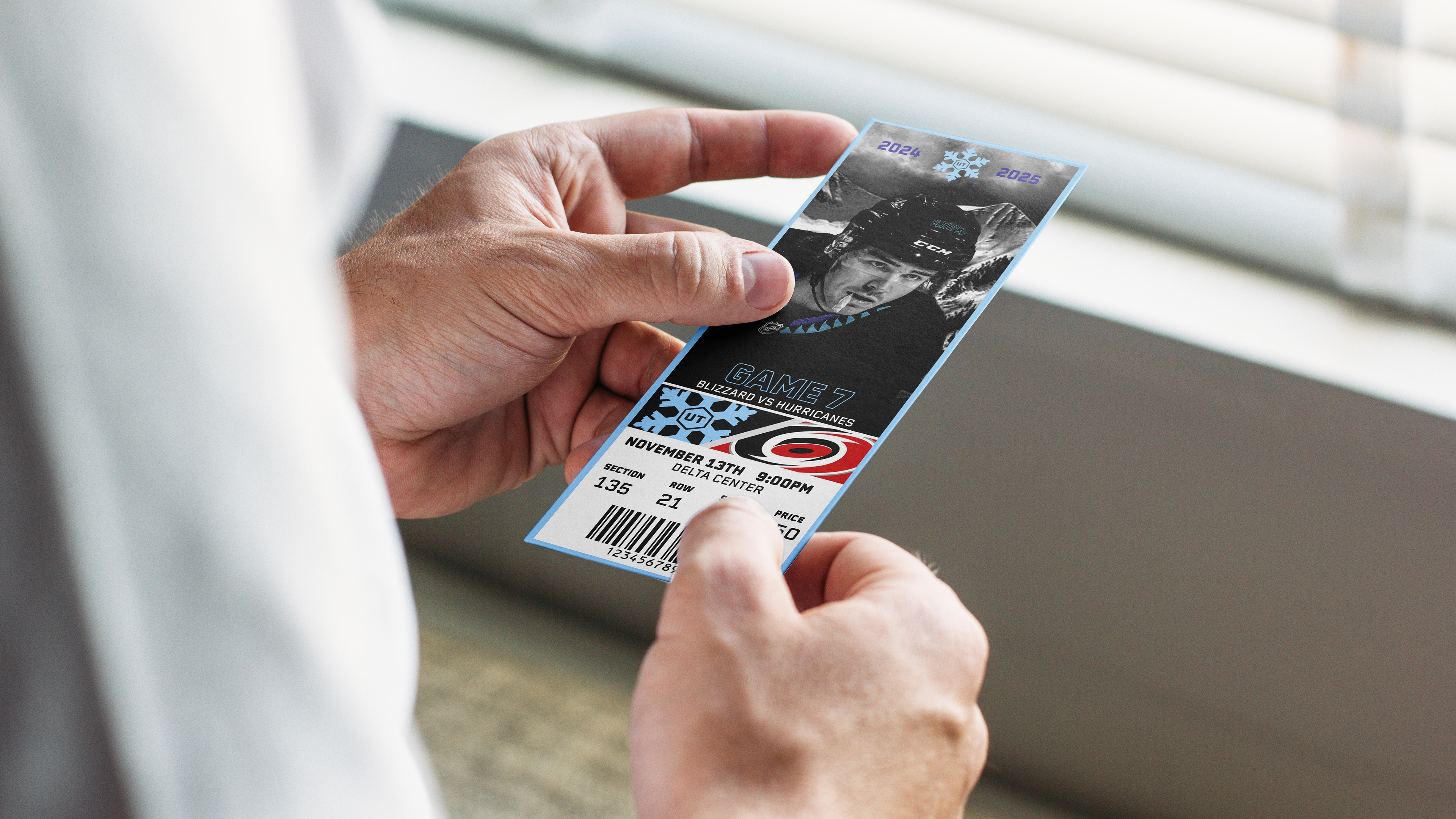 Utah Blizzard Ticket Mockup