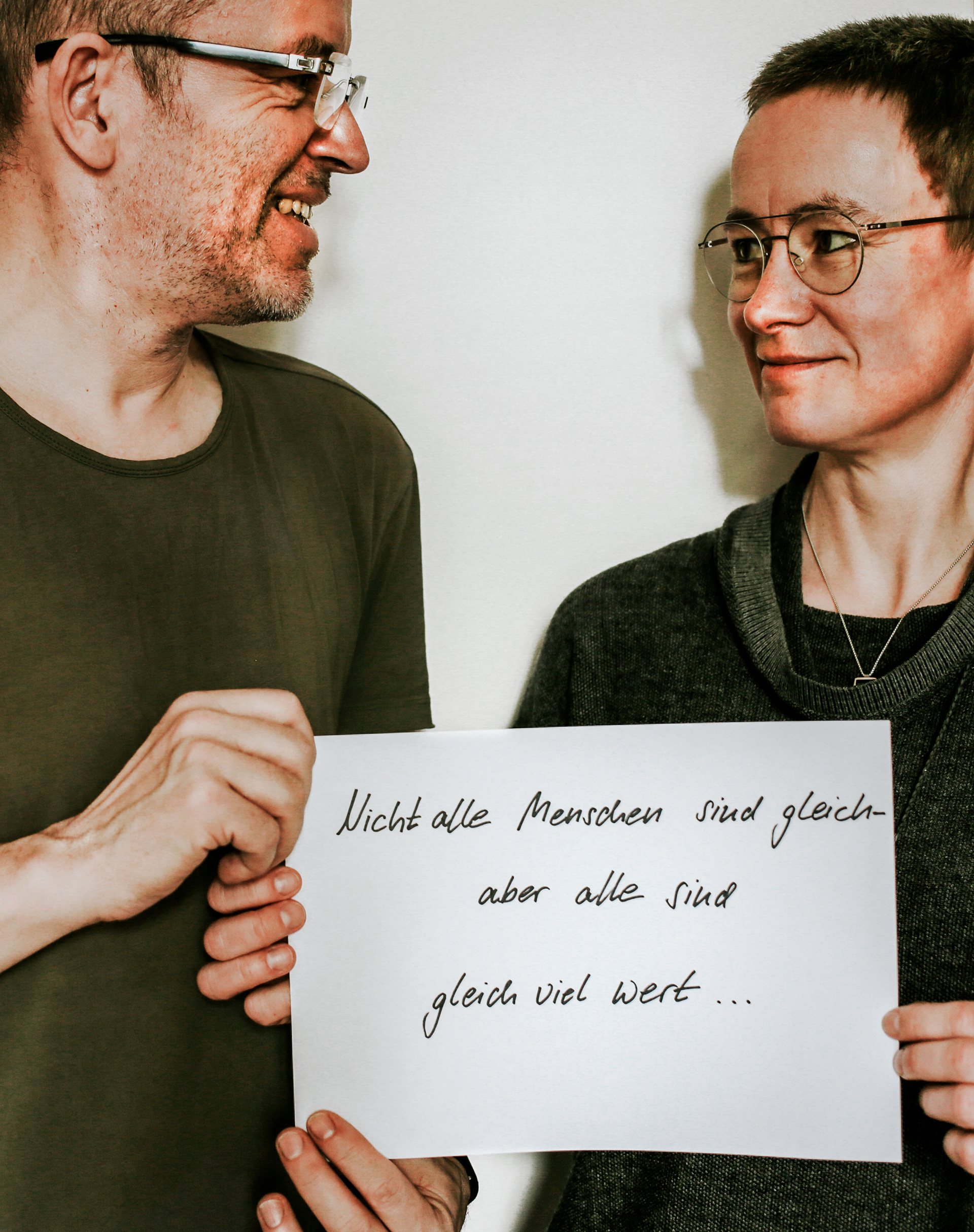 Nicht alle Menschen sind gleich aber alle sind gleich viel Wert