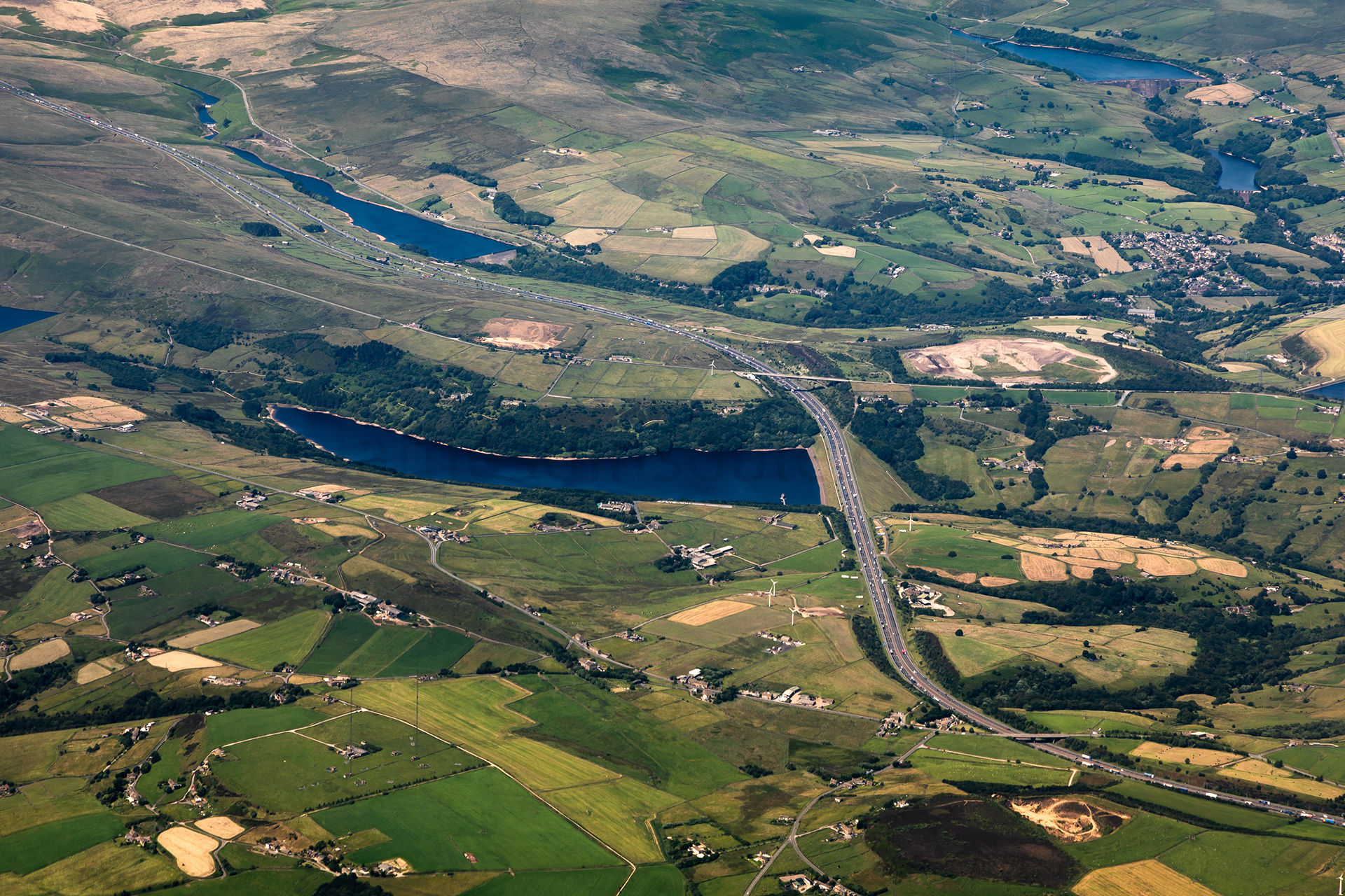 M62 Motorway, Scammonden Reservoir, UK