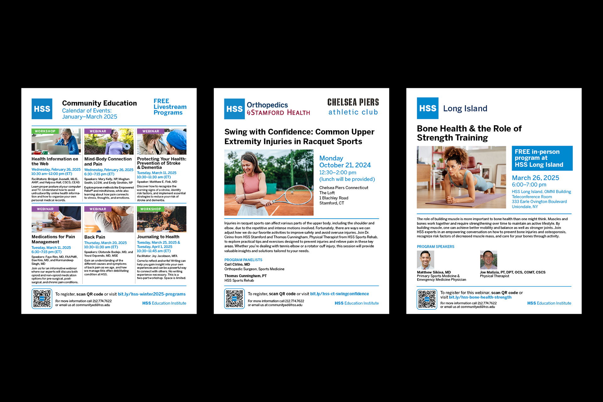 HSS Community Education Program Flyers