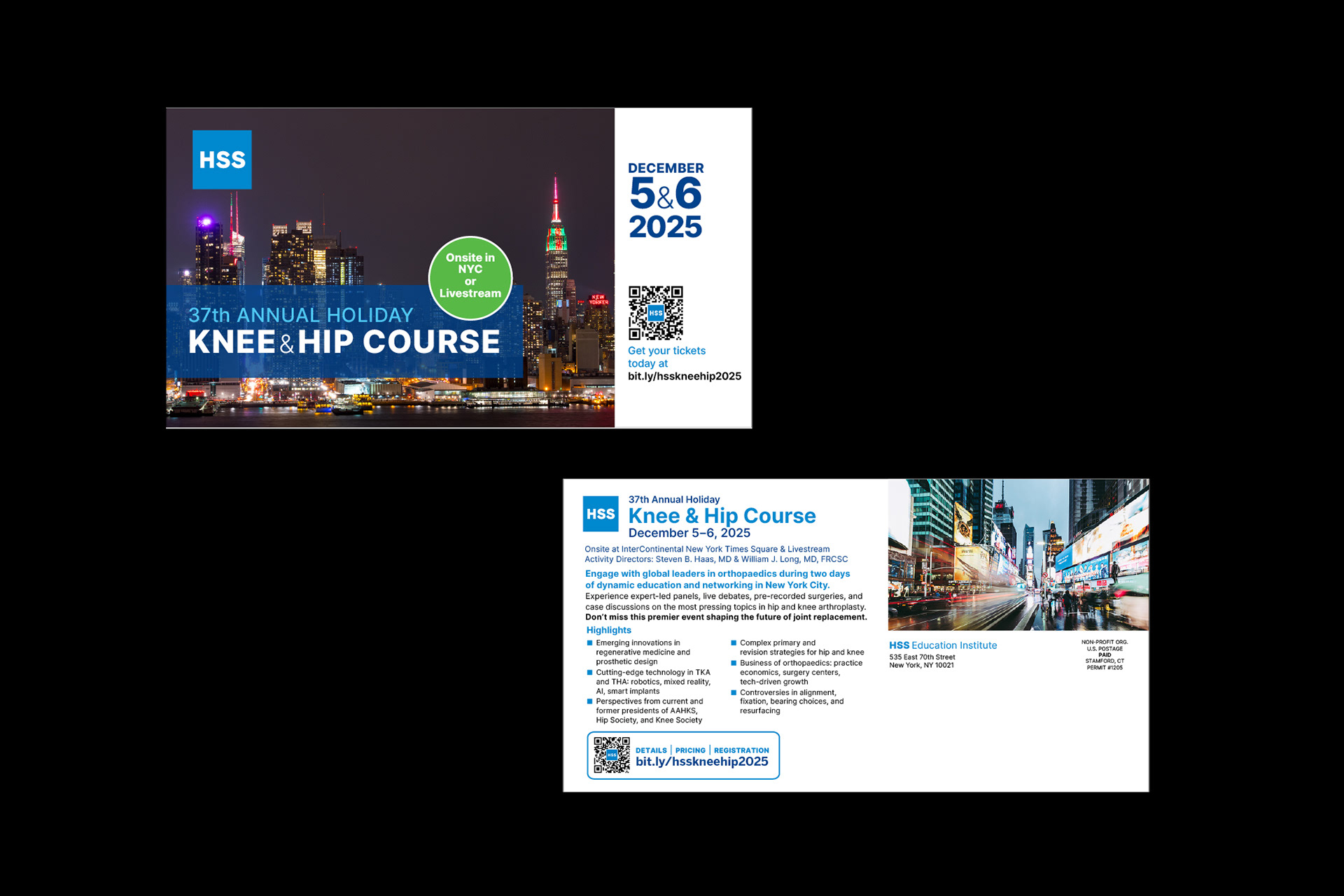 HSS 37th Holiday Knee & Hip Course Direct Mail