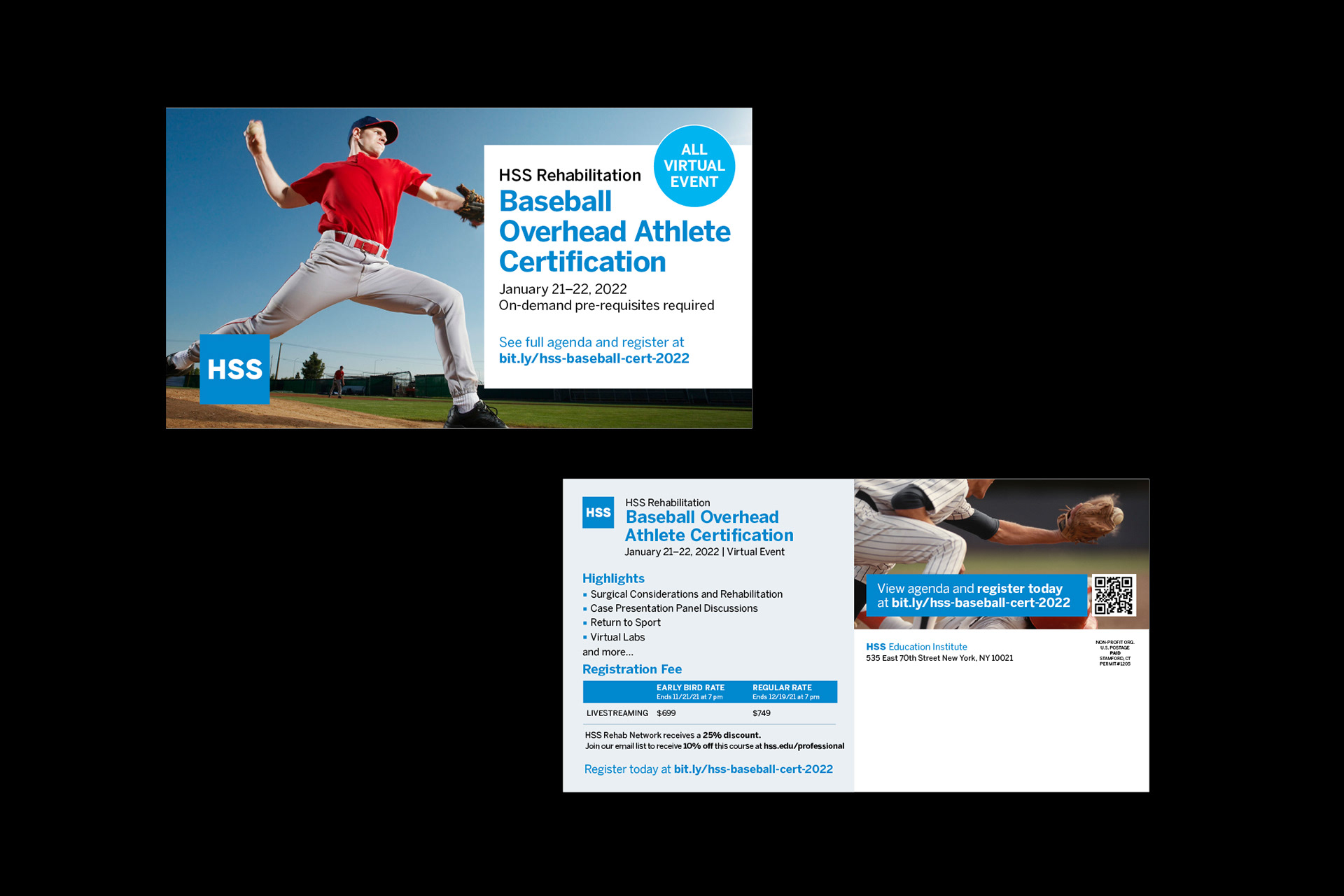 HSS Rehabilitation Baseball Overhead Athlete Certification Course Direct Mail