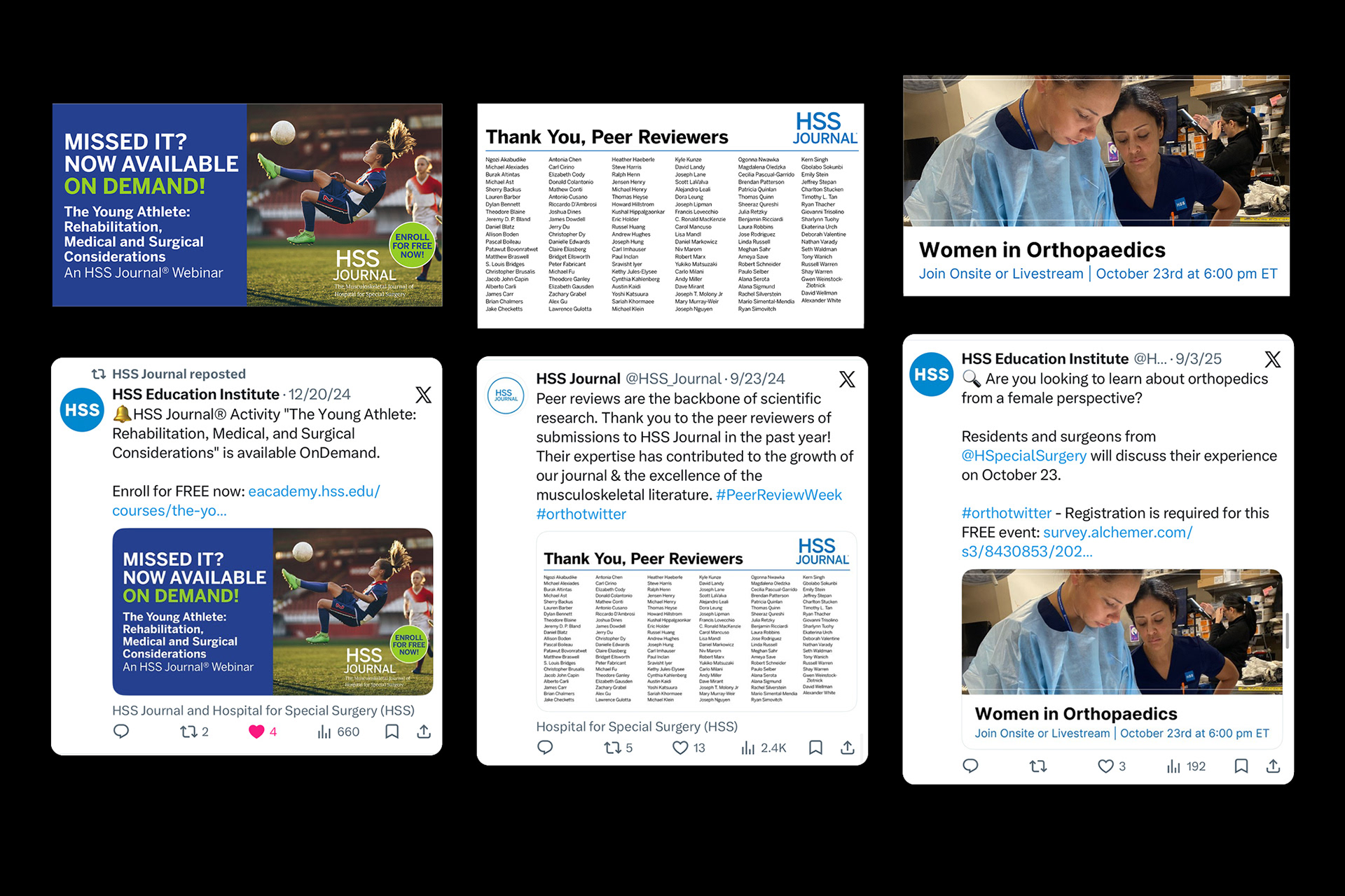 HSS Journal and Academic Training Social Media Campaigns