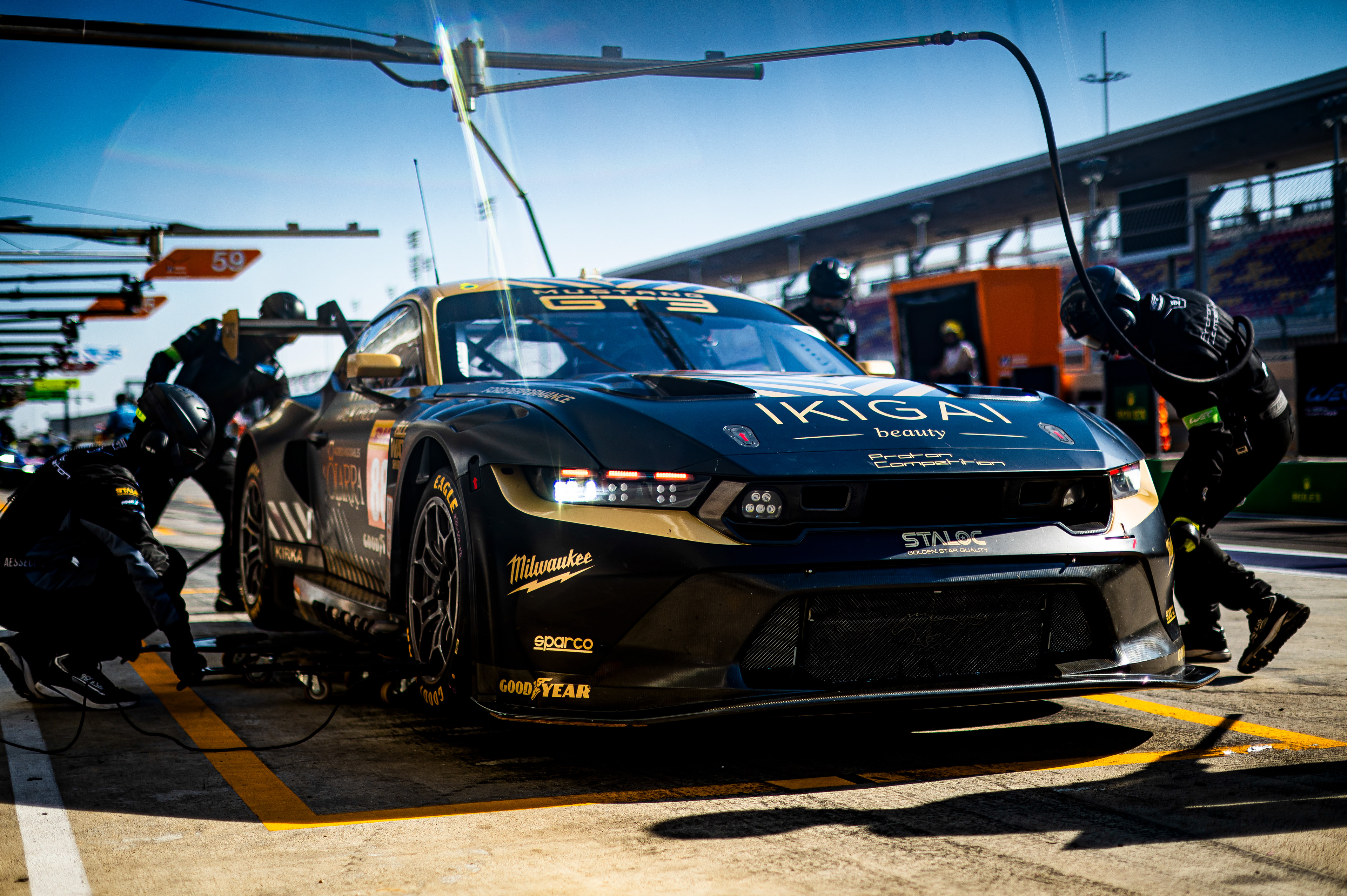 #88 PROTON COMPETITION  DEU G Ford Mustang LMGT3 of Giorgio Roda, Mikkel Pedersen, Dennis Olsen 