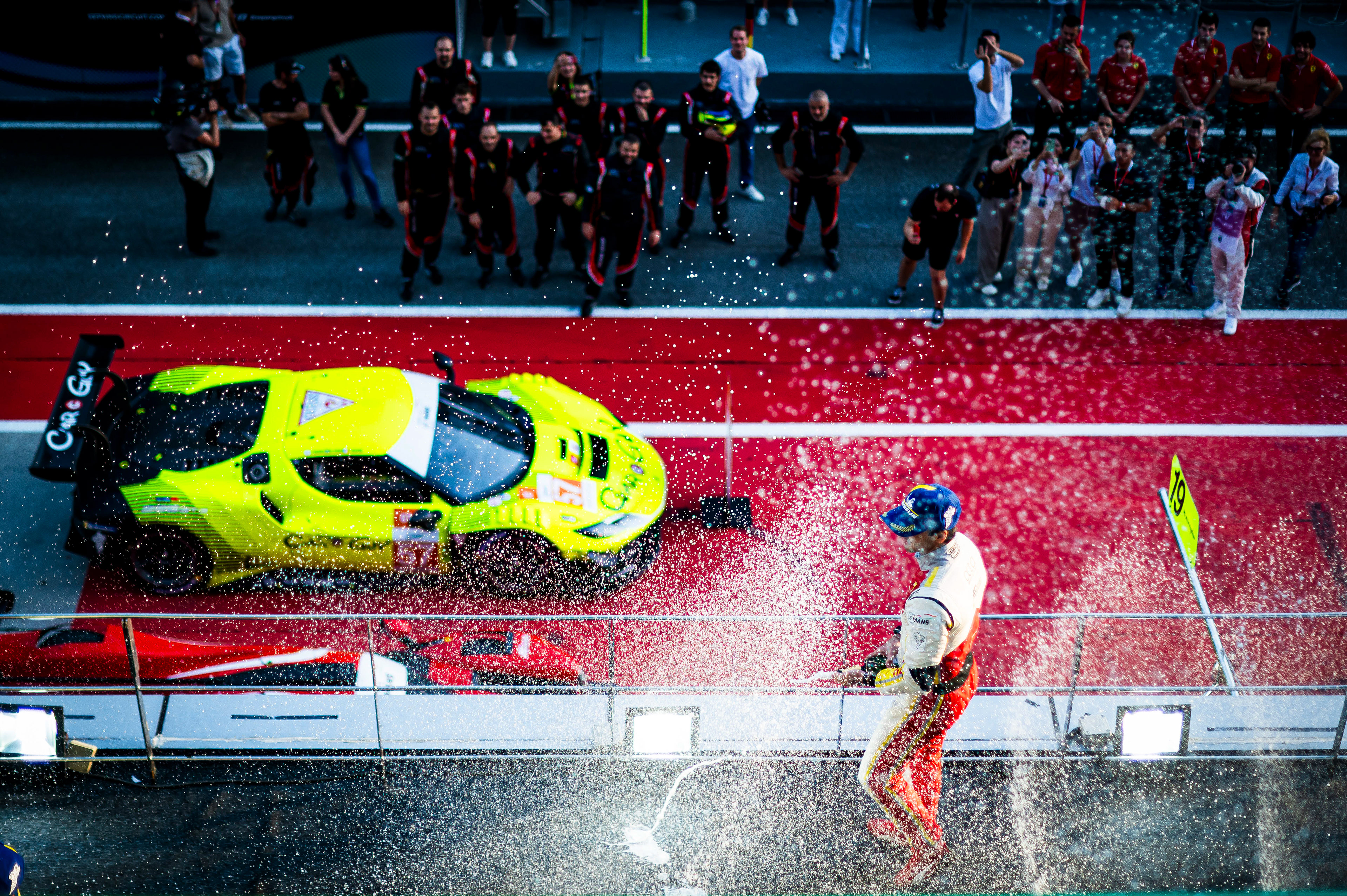 GT3 Podium - #57 Car Guy Ferrari 296 GT3: Yudai Uchida, Esteban Masson, Daniel Serra