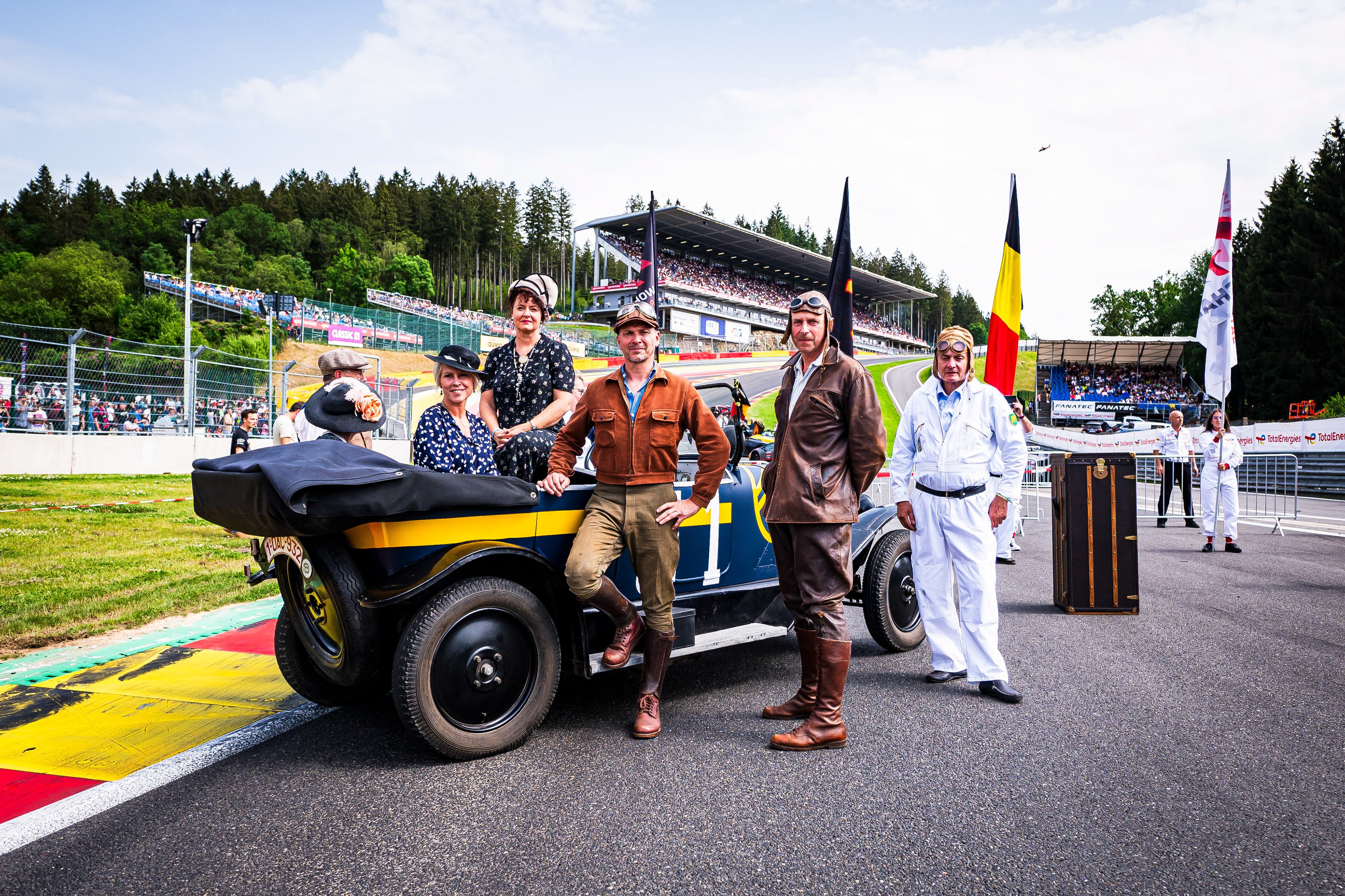 1924 Spa Winning Car Pre- Race Grid