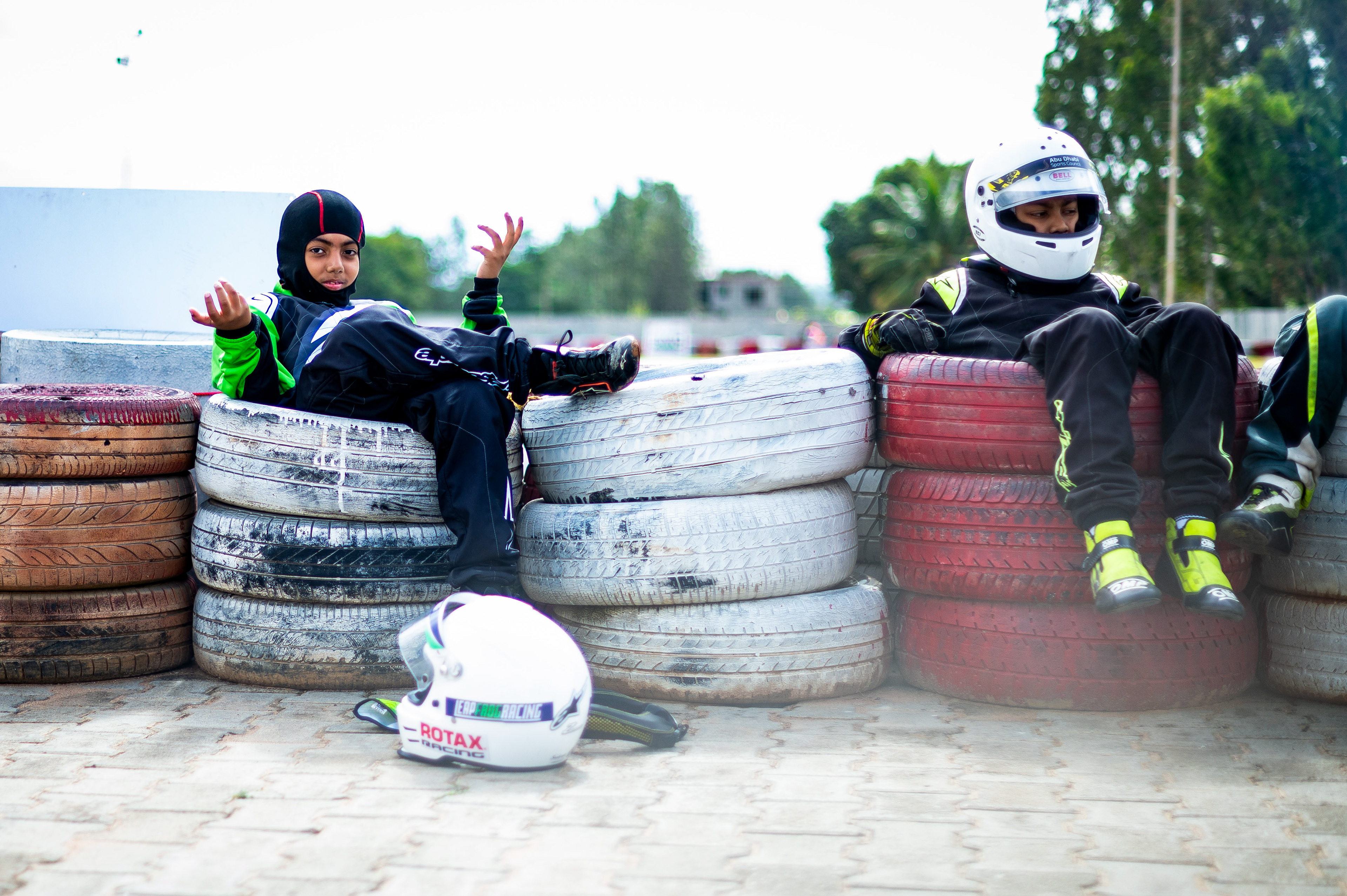 Pre-race relaxation.