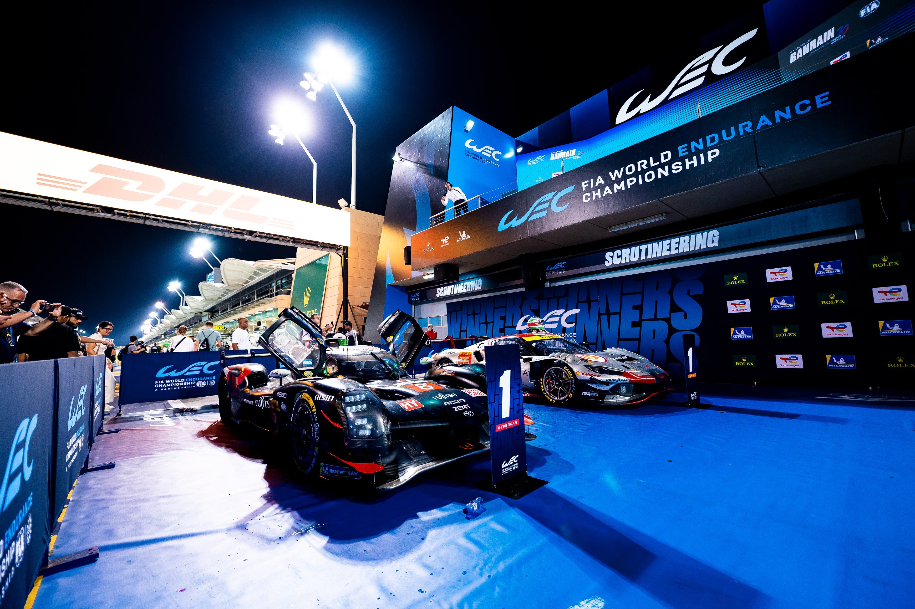 #8 Toyota Gazoo Racing Toyota GR010 - Hybrid: Sebastien Buemi, Brendon Hartley, Ryo Hirakawa #55 Vista AF Corse Ferrari 296 LMGT3: Francois Heriau, Simon Mann, Alessio Rovera