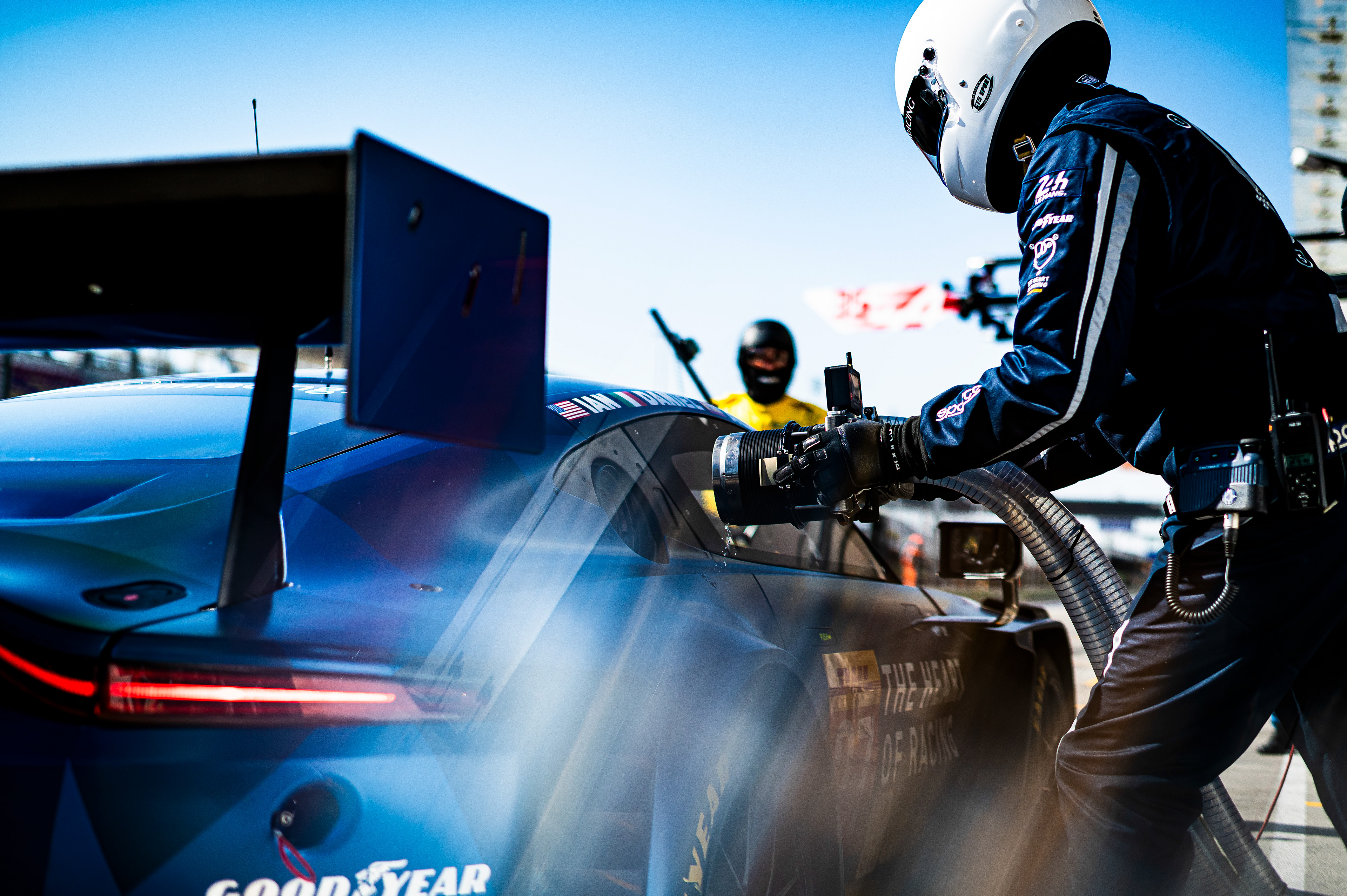 #27 HEART OF RACING TEAM USA G Aston Martin Vantage AMR LMGT3 of Ian James, Daniel Mancinelli, Alex Riberas