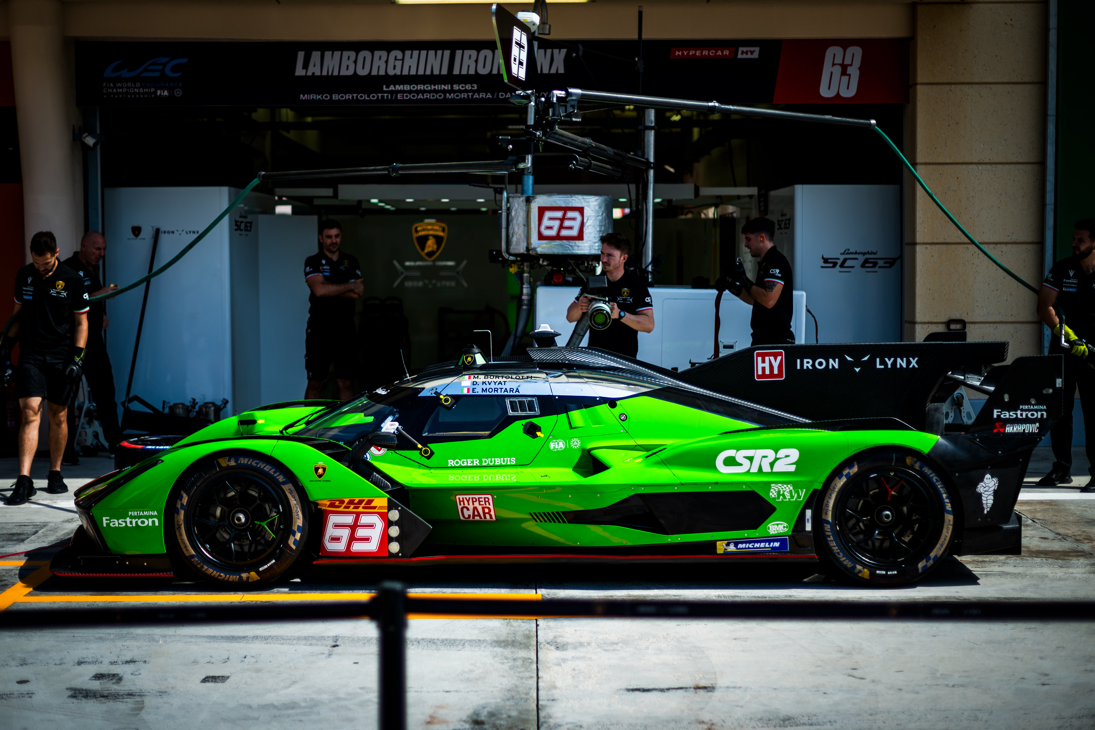 #63 Lamborghini Iron Lynx Lamborghini SC63: Mirko Bortolotti, Edoardo Mortara, Daniil Kvyat