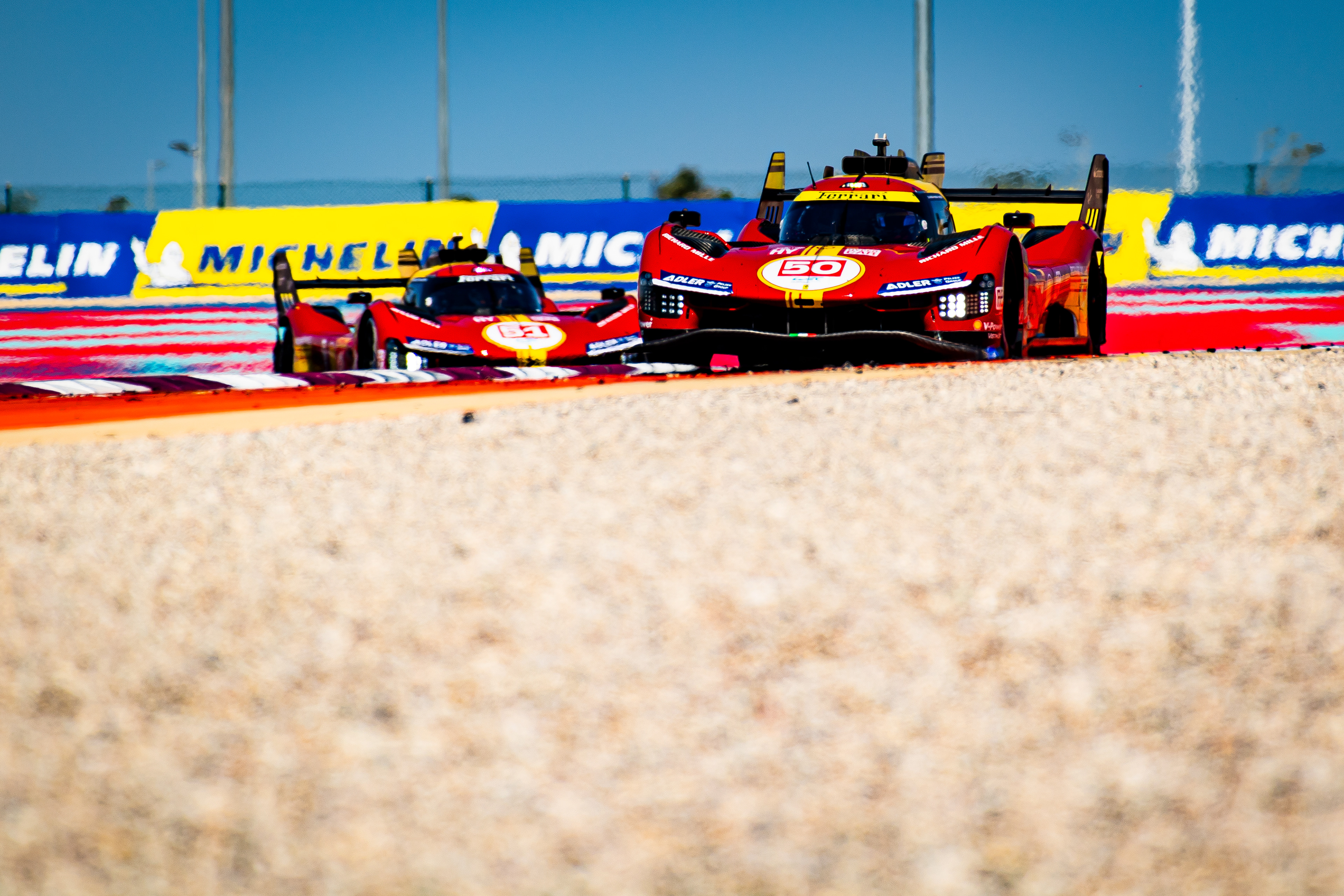 #50 FERRARI AF CORSE ITA M Ferrari 499P  of Antonio Fuoco, Miguel Molina, Nicklas Nielsen x #51 FERRARI AF CORSE ITA M Ferrari 499P  of Alessandro Pier Guidi, James Calado, Antonio Giovinazzi