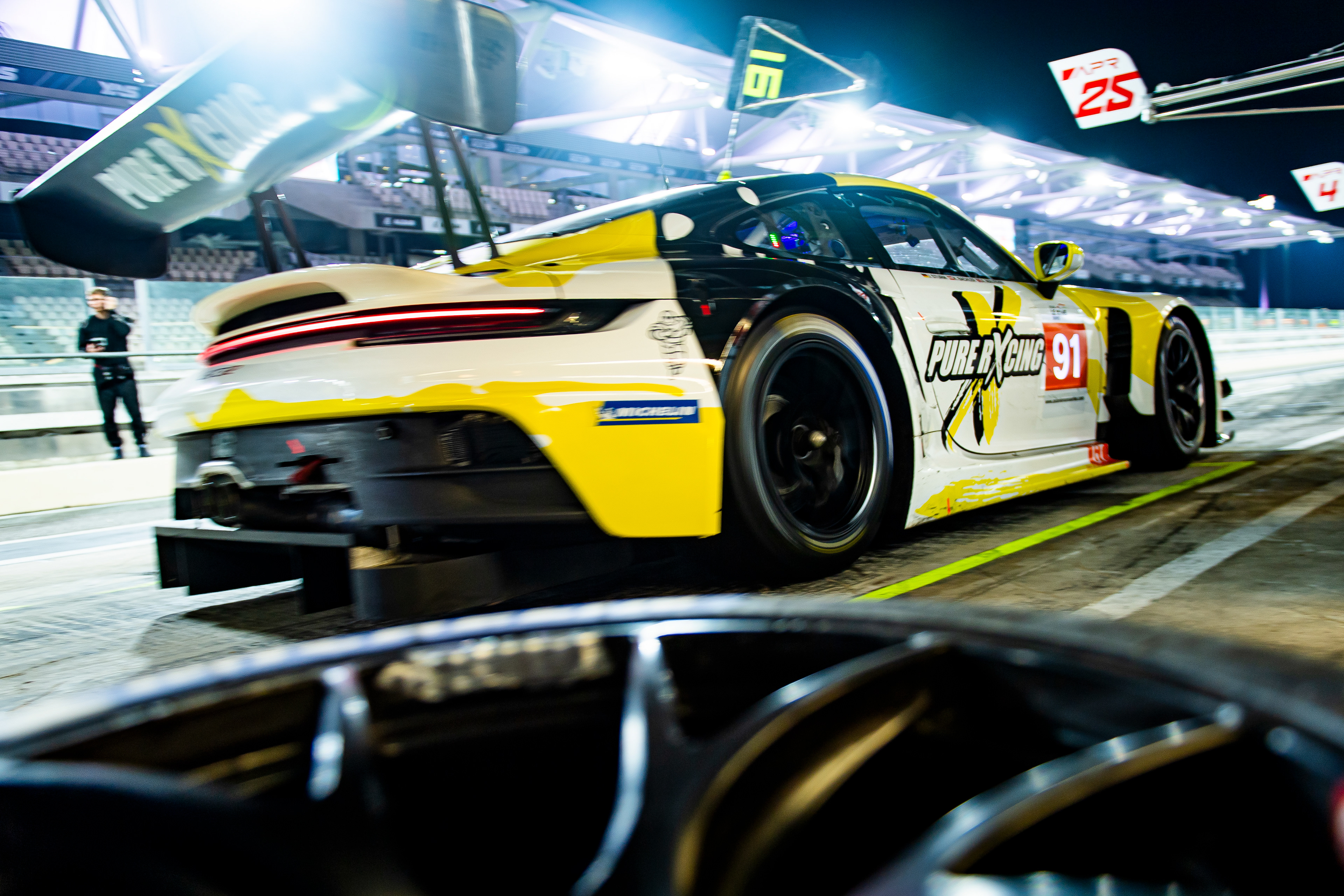 #91 PURE RXCING Porsche 911 GT3 R of Alex Malykhin, Klaus Bachler, Joel Sturm