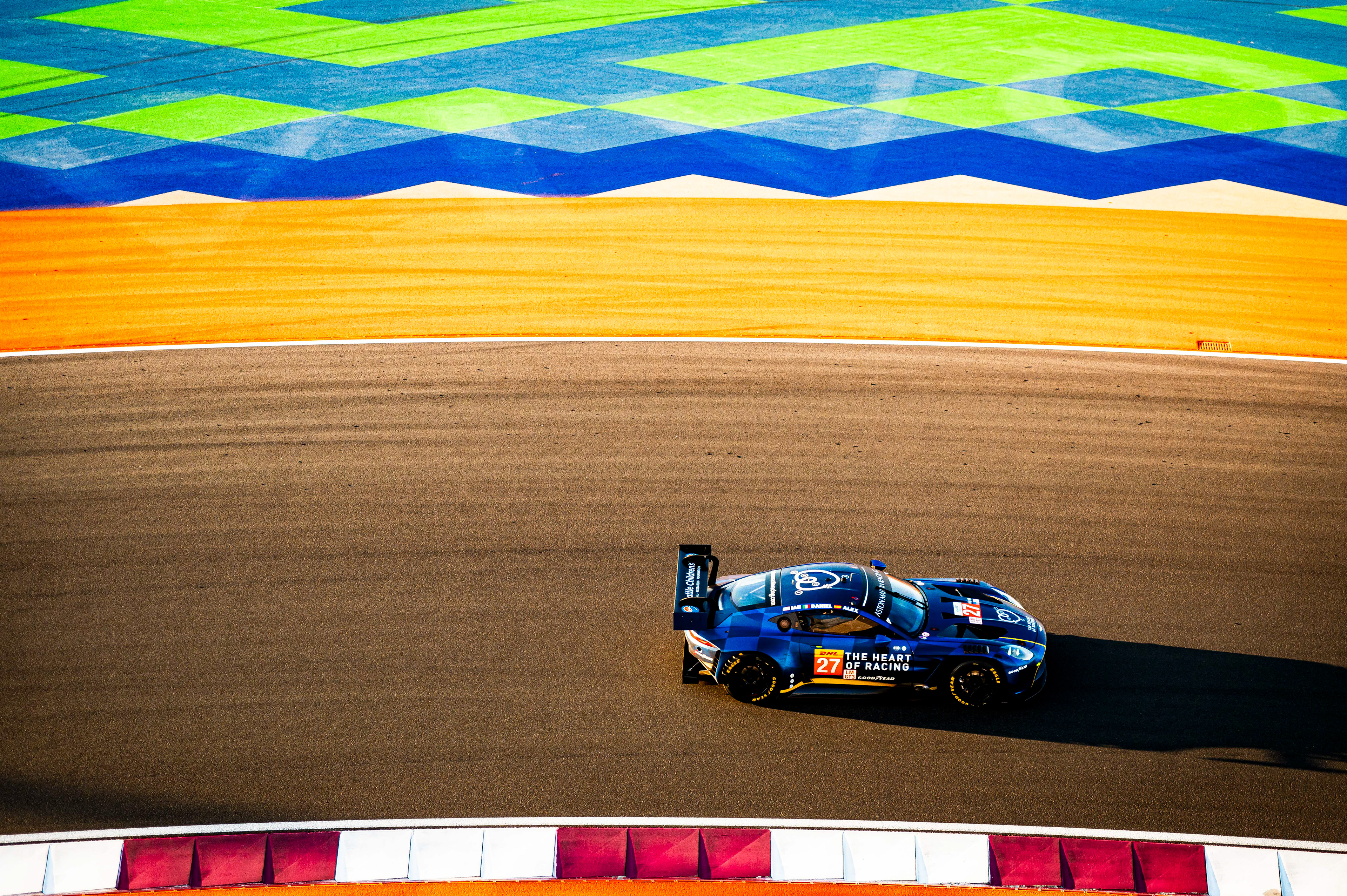 #27 HEART OF RACING TEAM USA G Aston Martin Vantage AMR LMGT3 of Ian James, Daniel Mancinelli, Alex Riberas