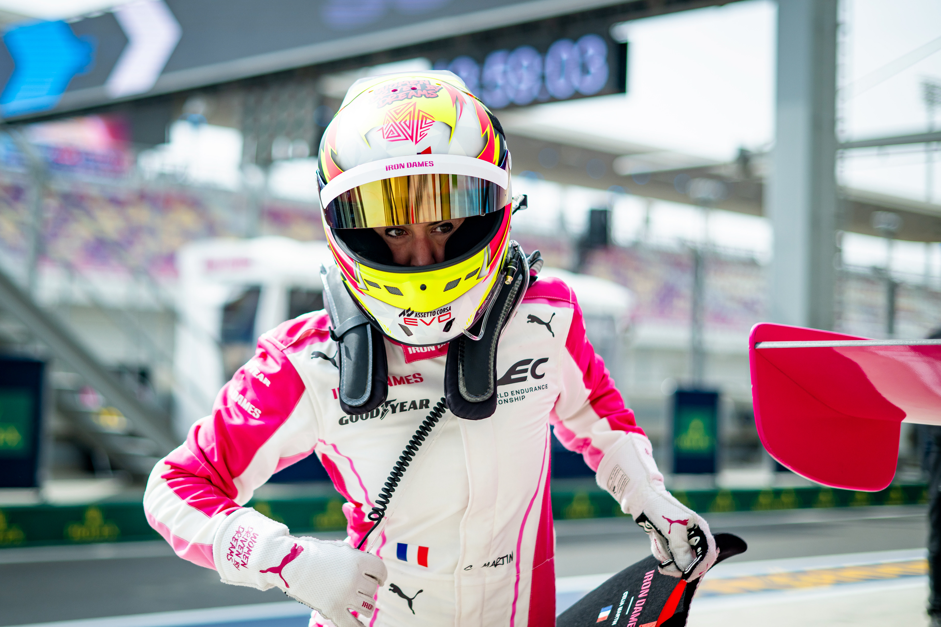 #85 Iron Dames Porsche 911 Gt3 R LMGT3: Celia Martin © 2024-2025 Shameem Fahath