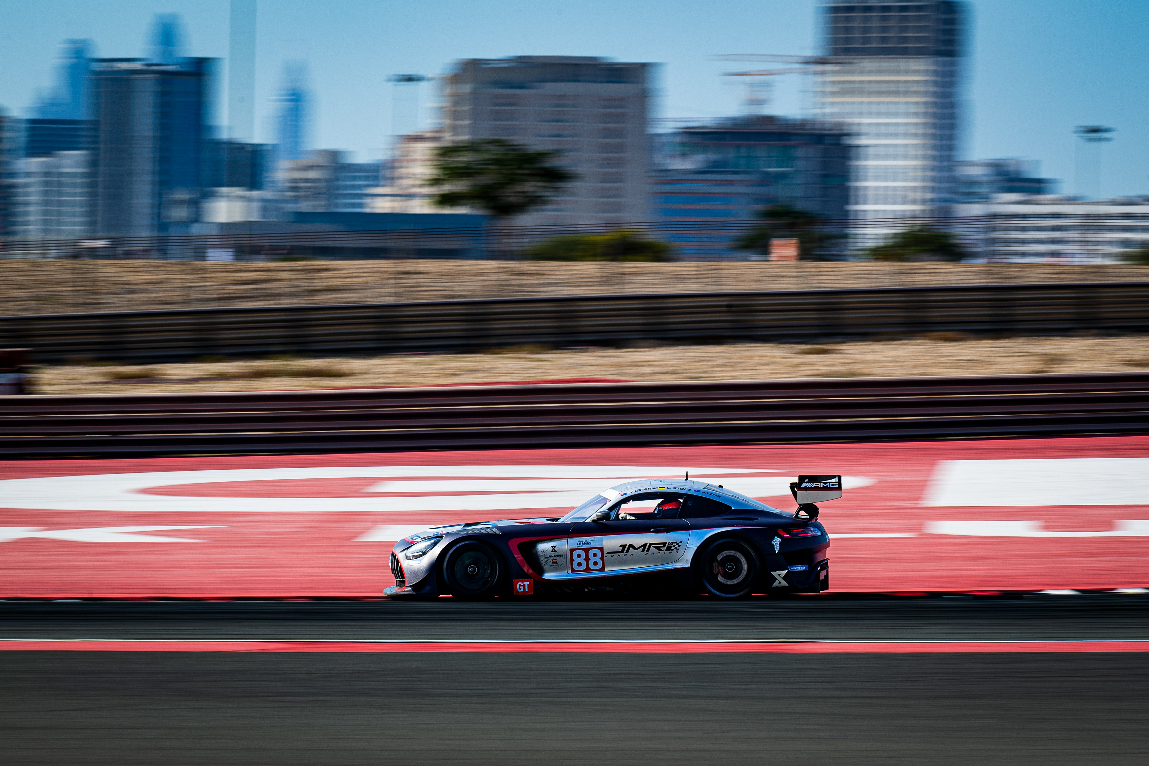 #88 TRIPLE EIGHT Mercedes-AMG GT3 EVO of HH Prince Abdul Rahman Ibrahim, Jordan Love, Luca Stolz