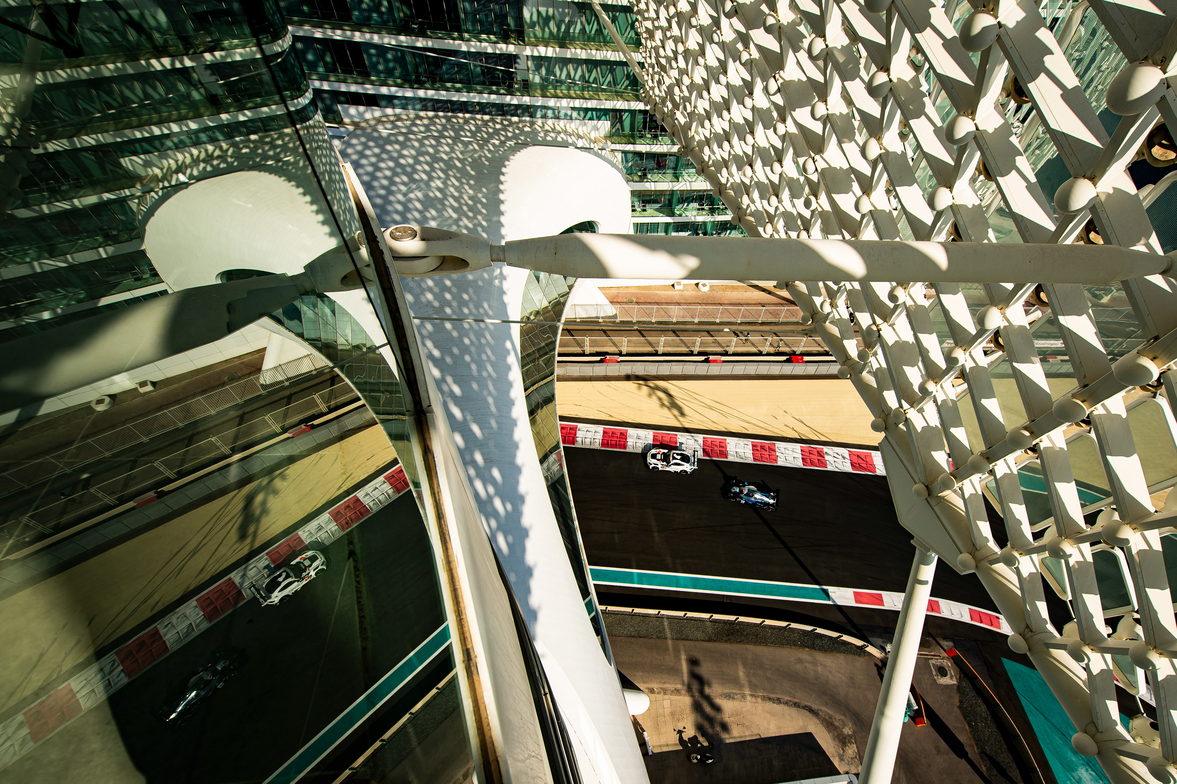 #7 AL MANAR RACING BY GETSPEED Mercedes-AMG GT3 EVO of Al Faisal Al Zubair, Anthony Liu, Fabian Schiller & #22 PROTON COMPETITION of Giorgio Roda, Julien Andlauer, Rene Binder