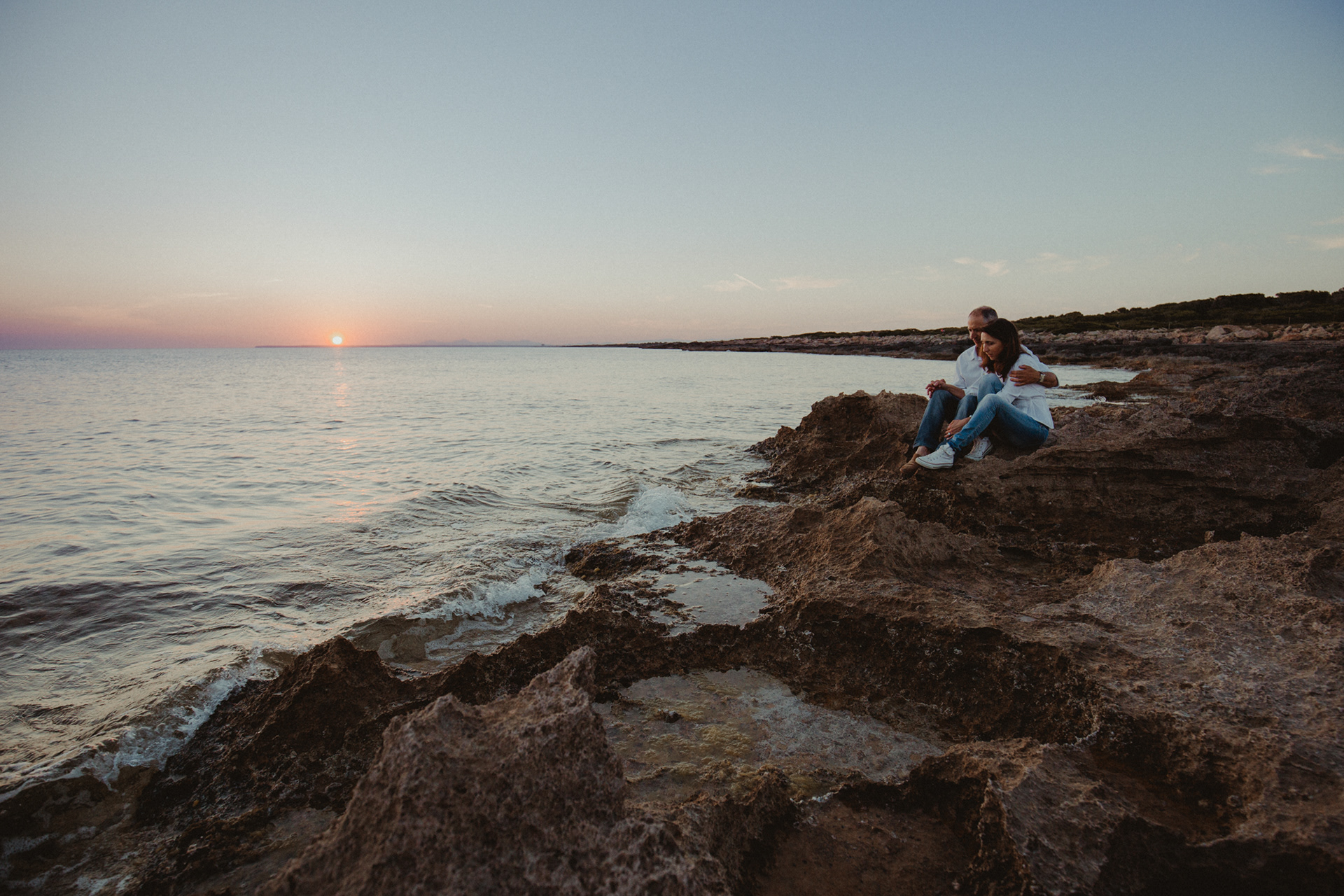 Paarshooting am Sonnenuntergang auf Mallorca