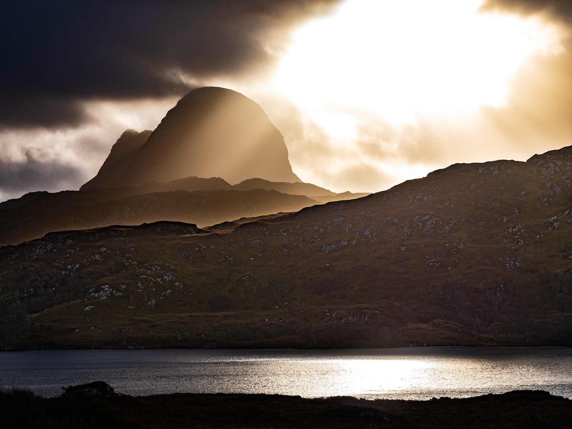 Dramatic sky and mountain