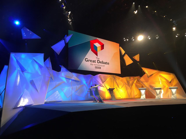 The Great Debate, EU Referendum. Wembley Arena, BBC, 2016