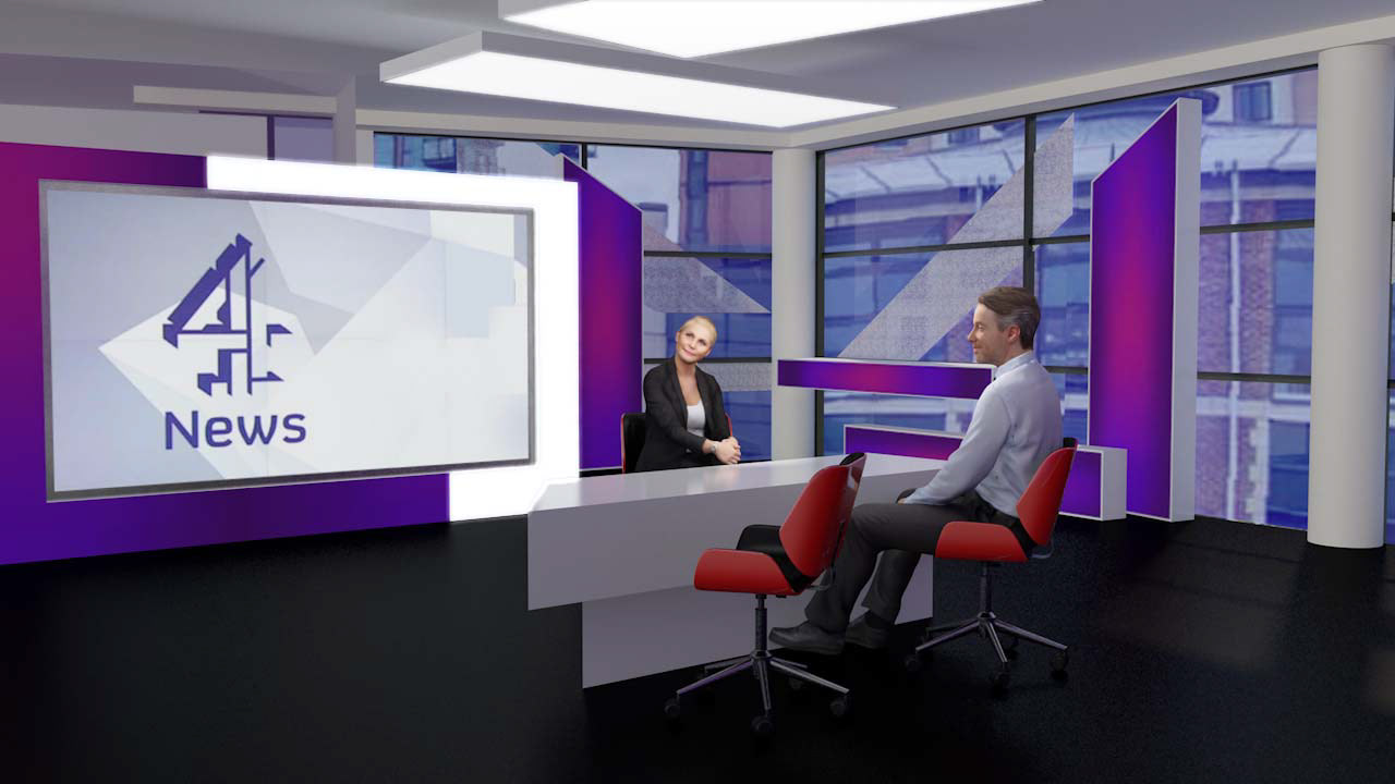Channel 4 News. Designer, Sarah Milton