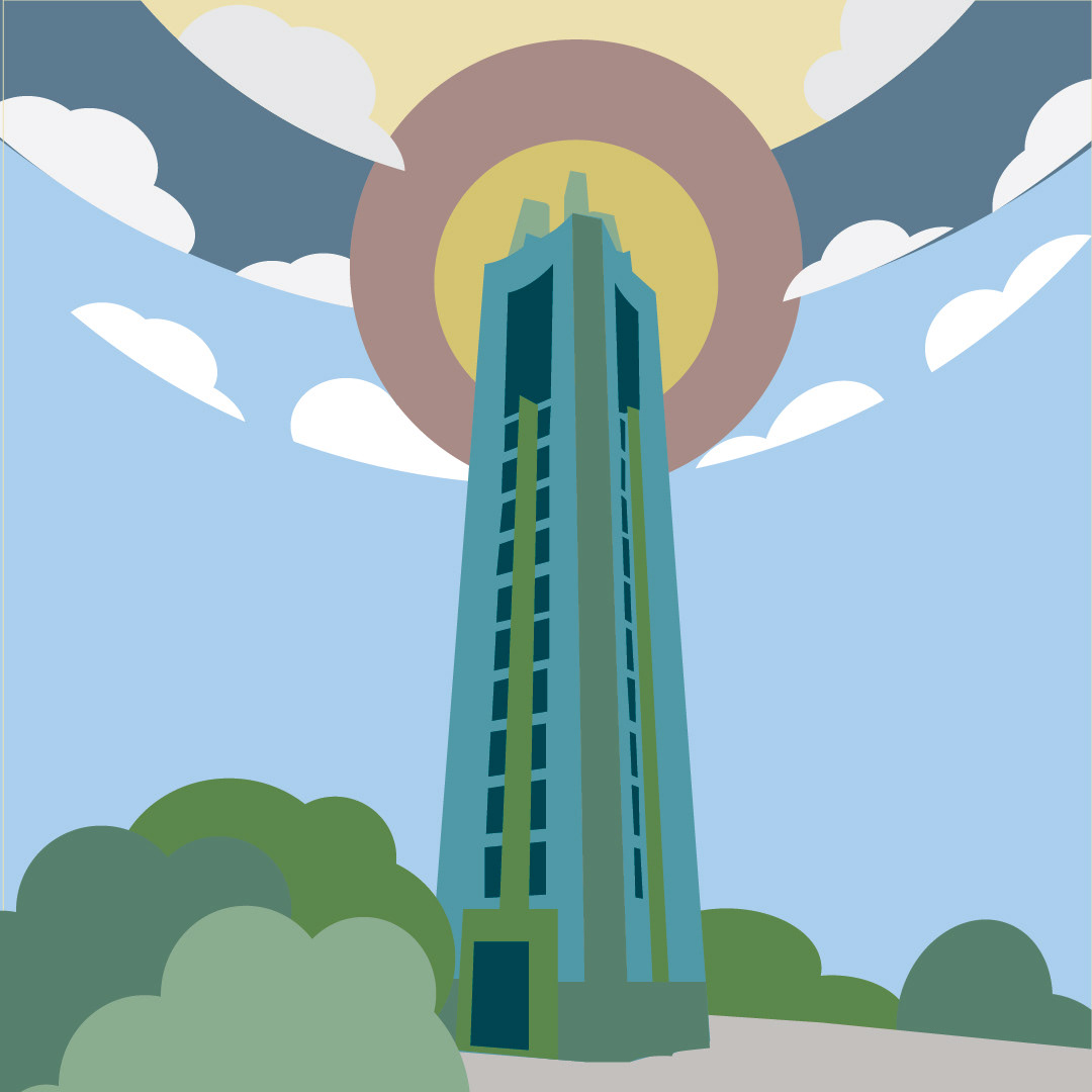 Start of a series of KU landscapes. Plan to add some Photoshop texture and maybe animate this.