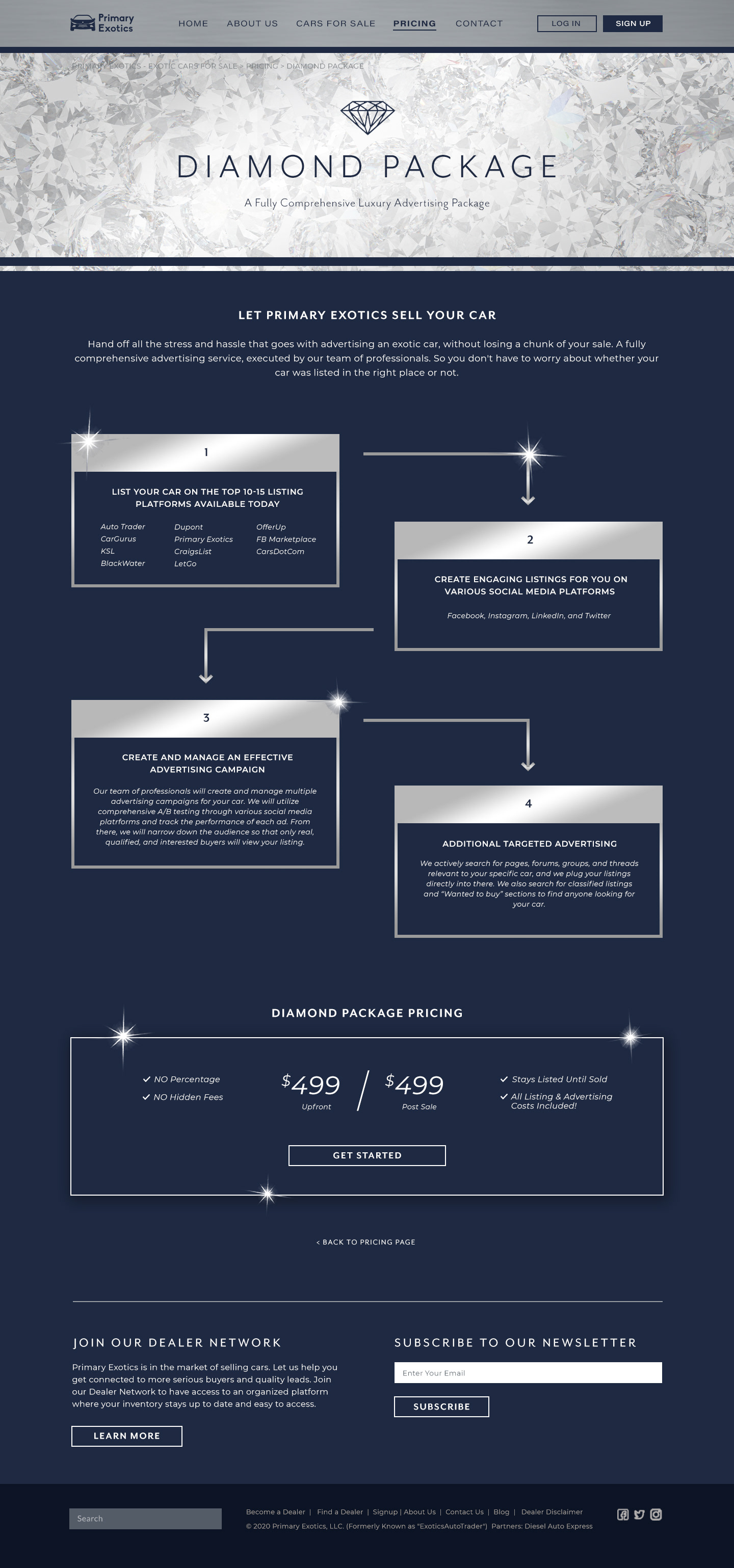 Diamond Package Page
