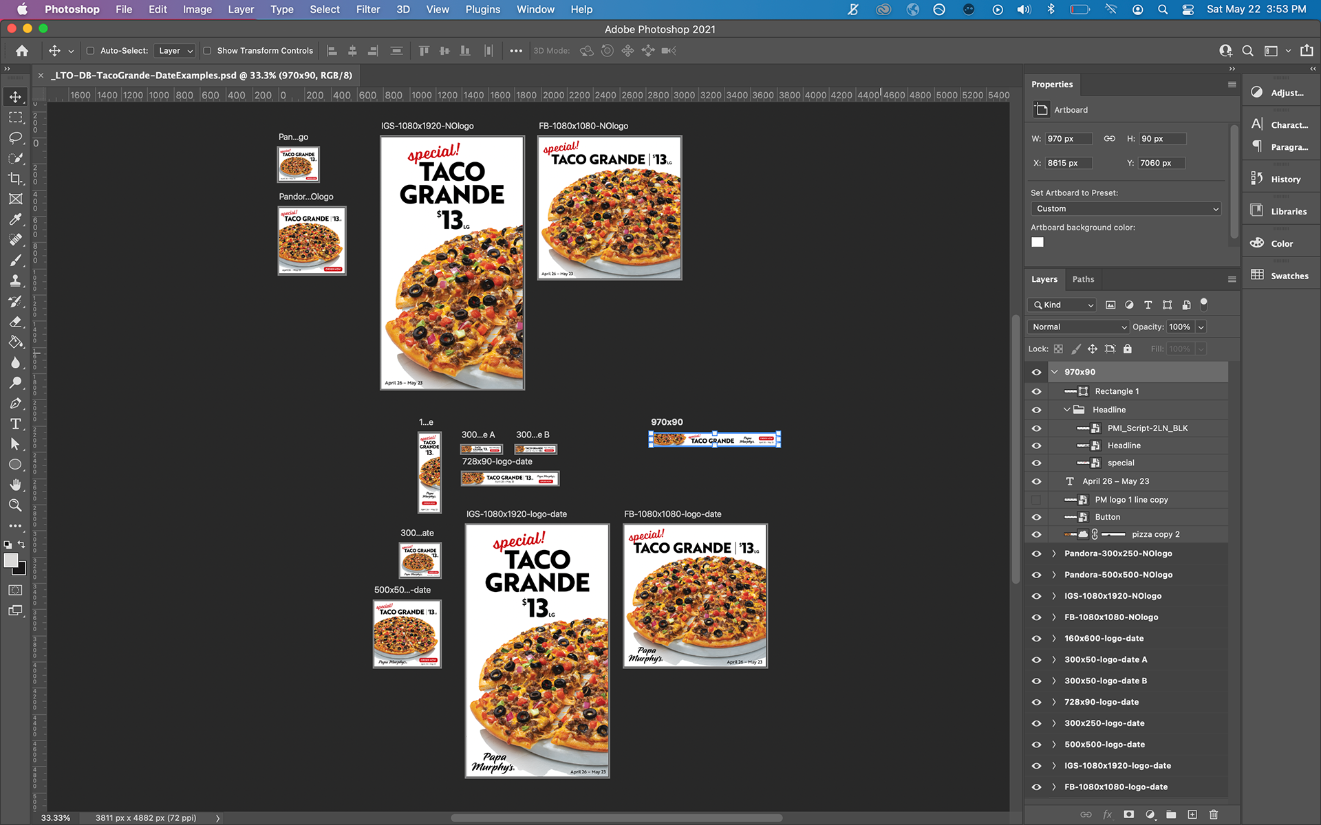 Here is another large digital banner job in Photoshop.