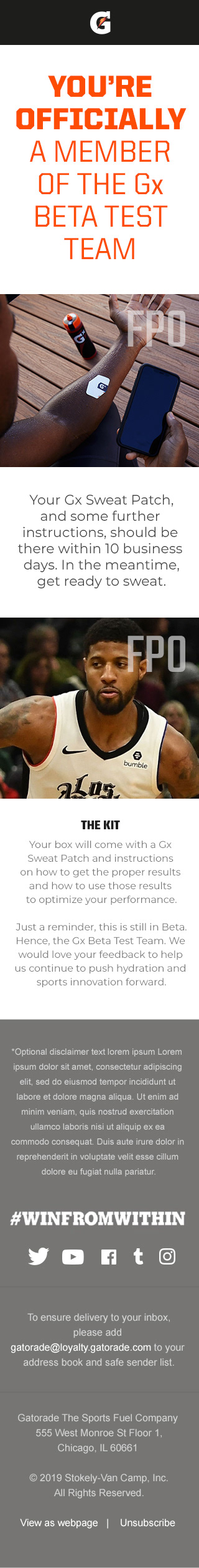 Email 1 (Mobile) with placeholder images