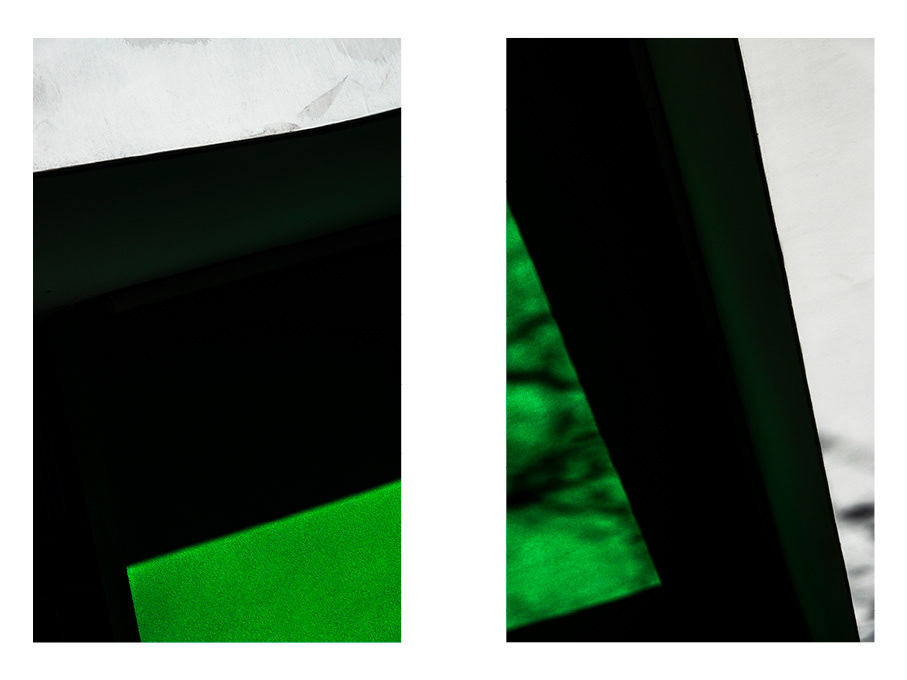 Composition verte et noire
