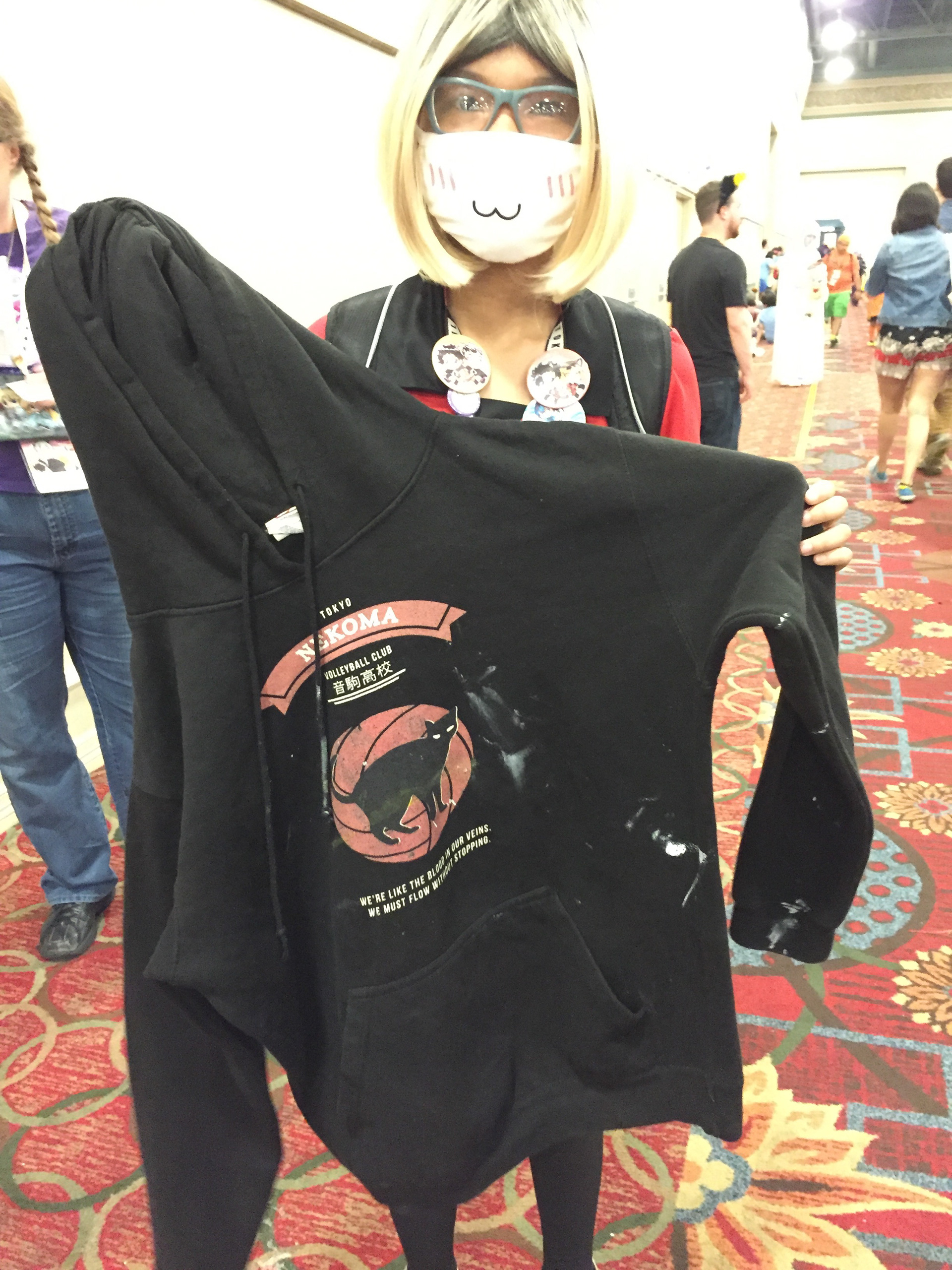 I happened to spot someone at a con wearing my Nekoma crest hoodie