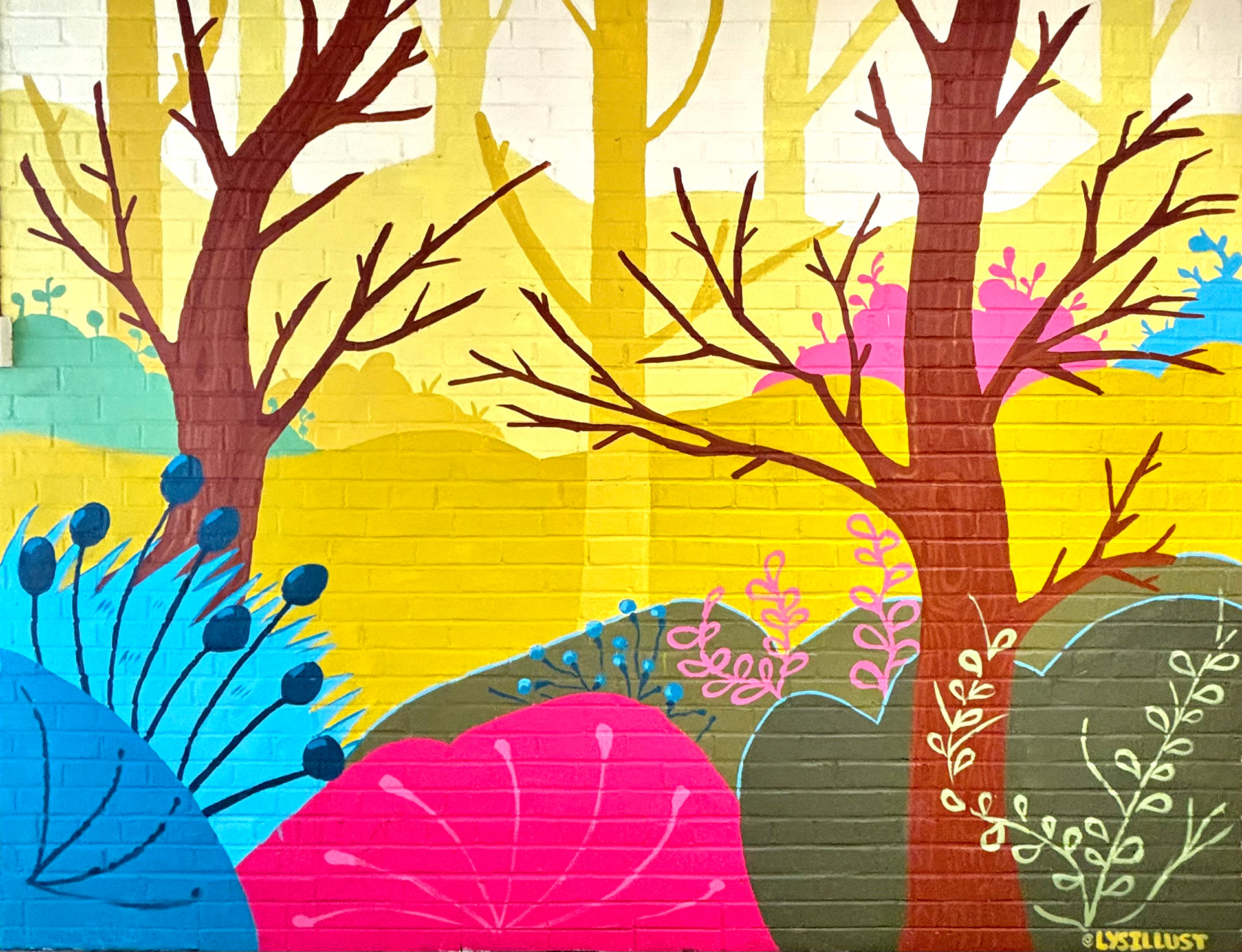 "Fantasy Forest" Elemetary School Mural, 2024