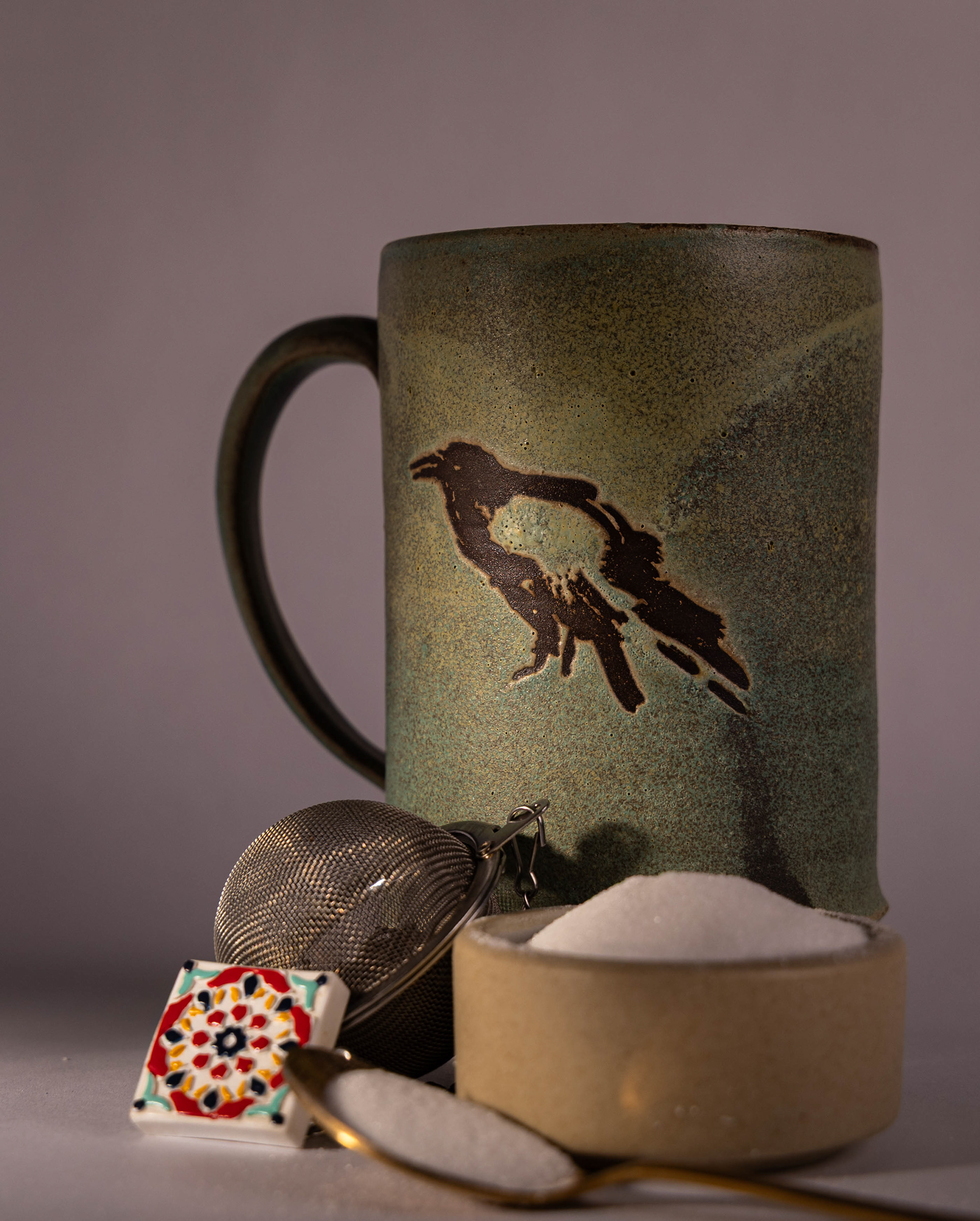 Artisan mug styled product photograph