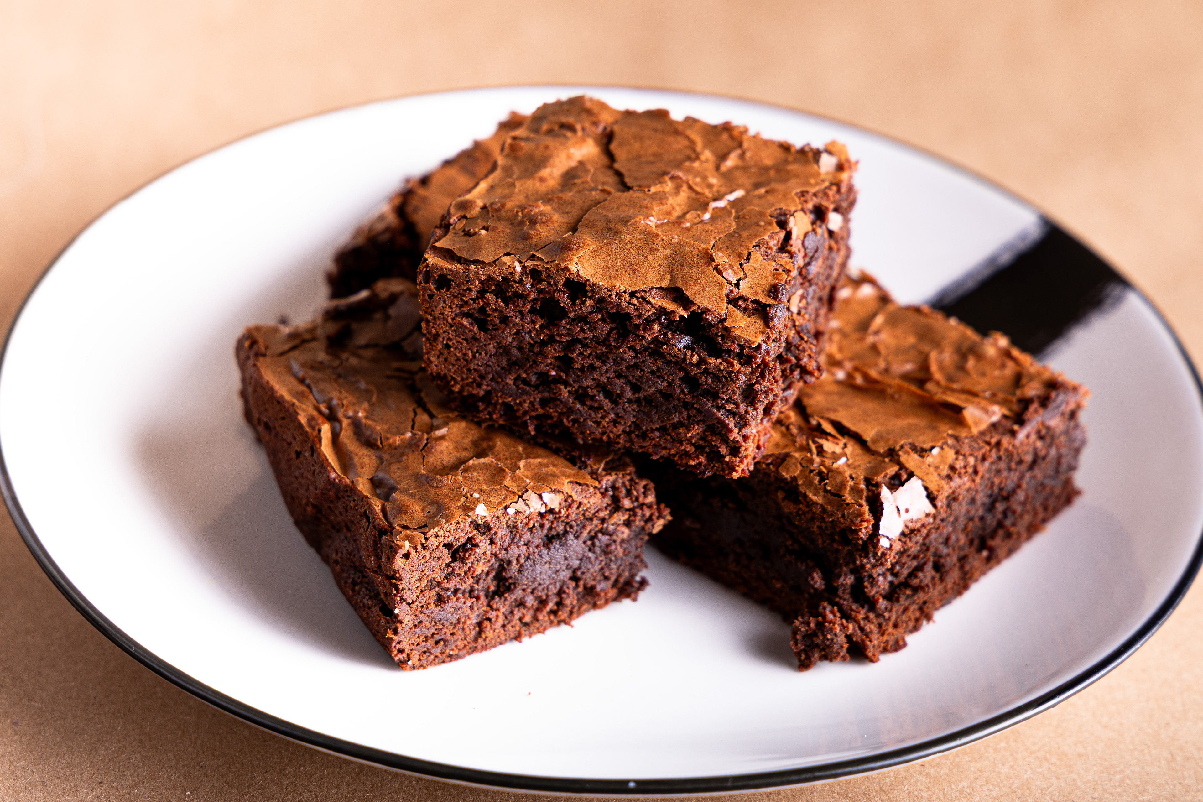Stack of brownies Food Product Photograph