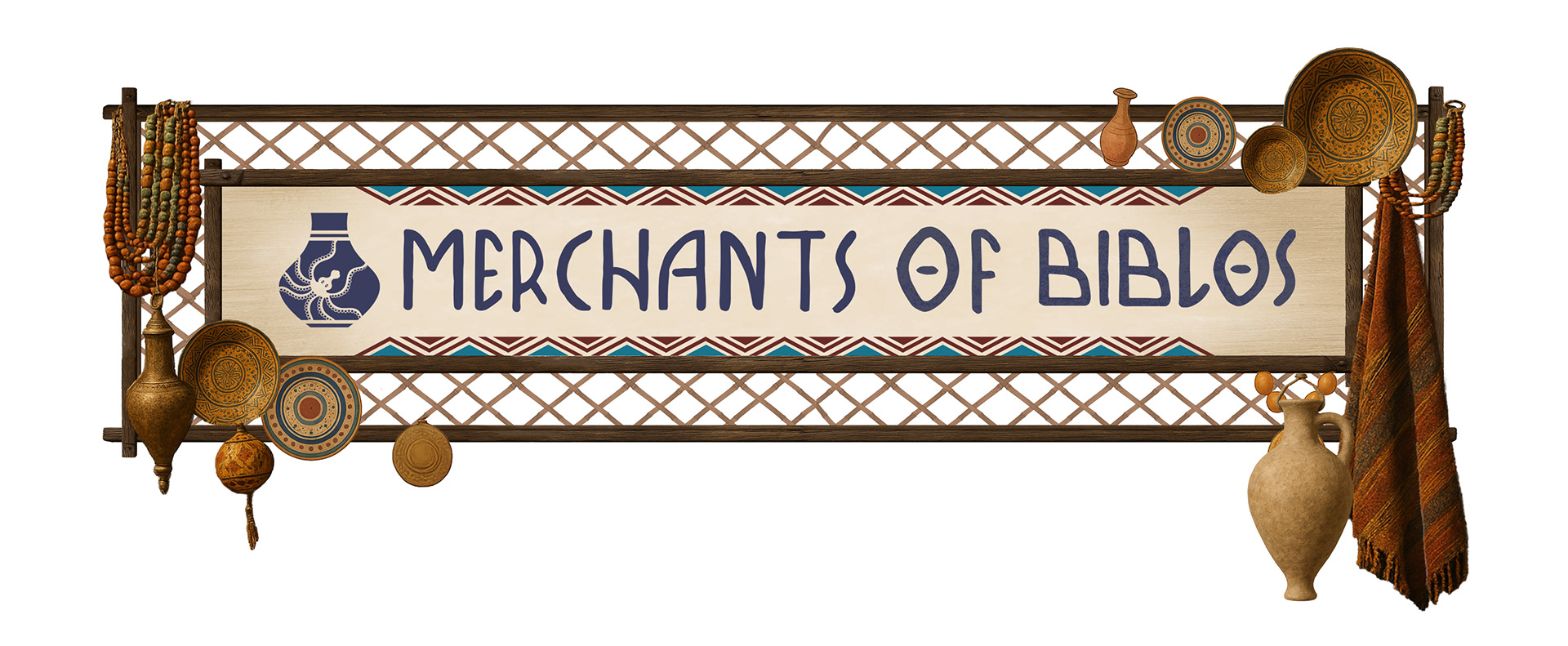 Hanging Sign For the Merchants of Biblos Retail Space