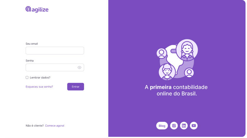 Welcome screen