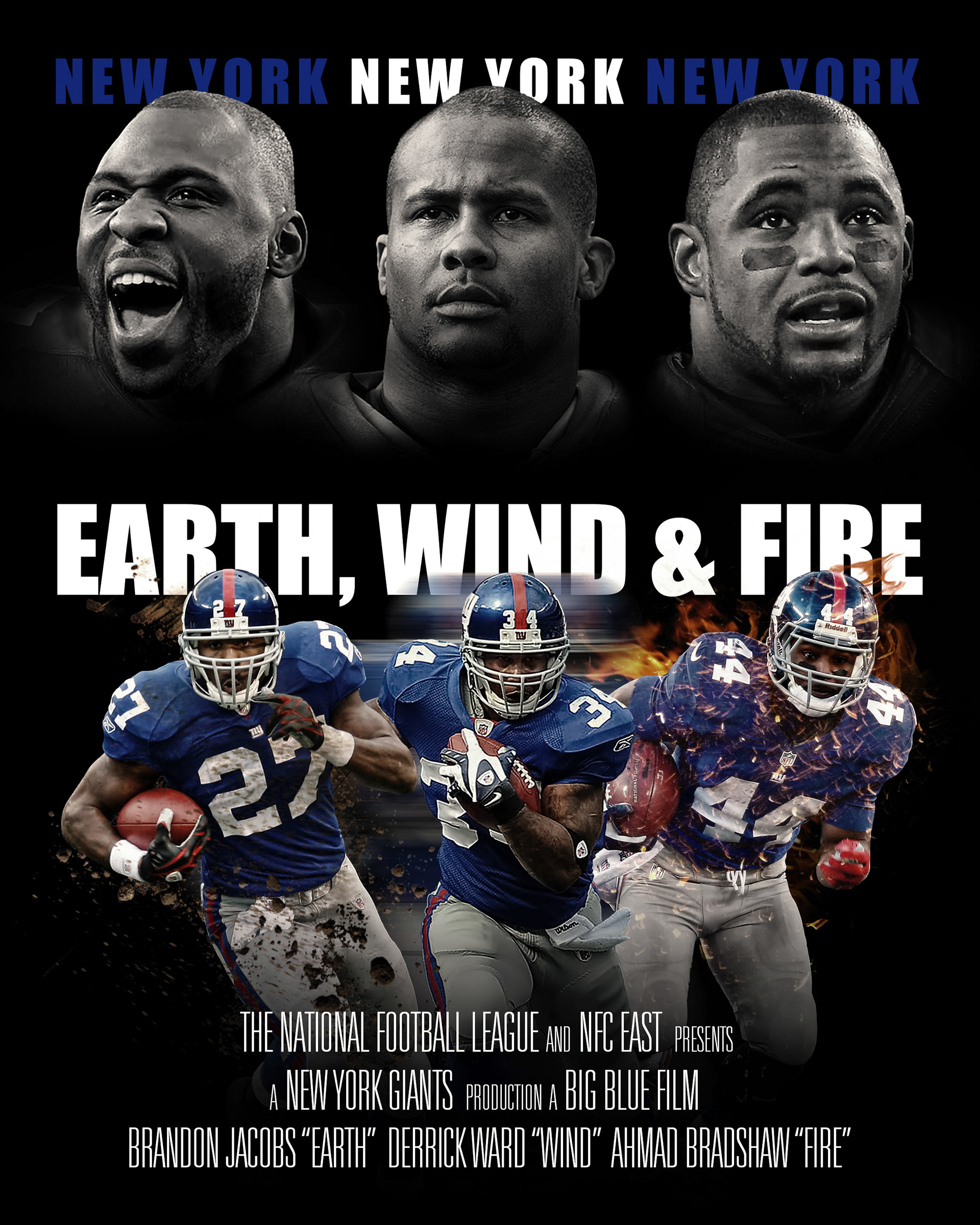 Brandon Jacobs, Derrick Ward & Ahmad Bradshaw