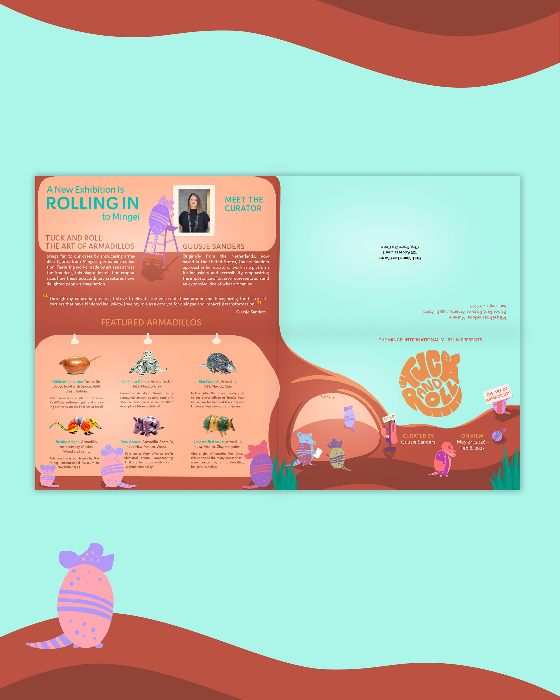 Tuck and Roll: The Art of Armadillos poster back, unfolded